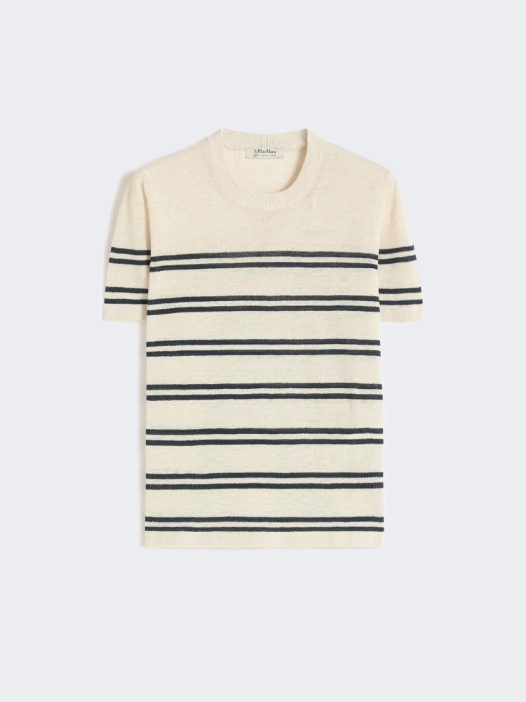 Pure linen yarn sweater - WHITE