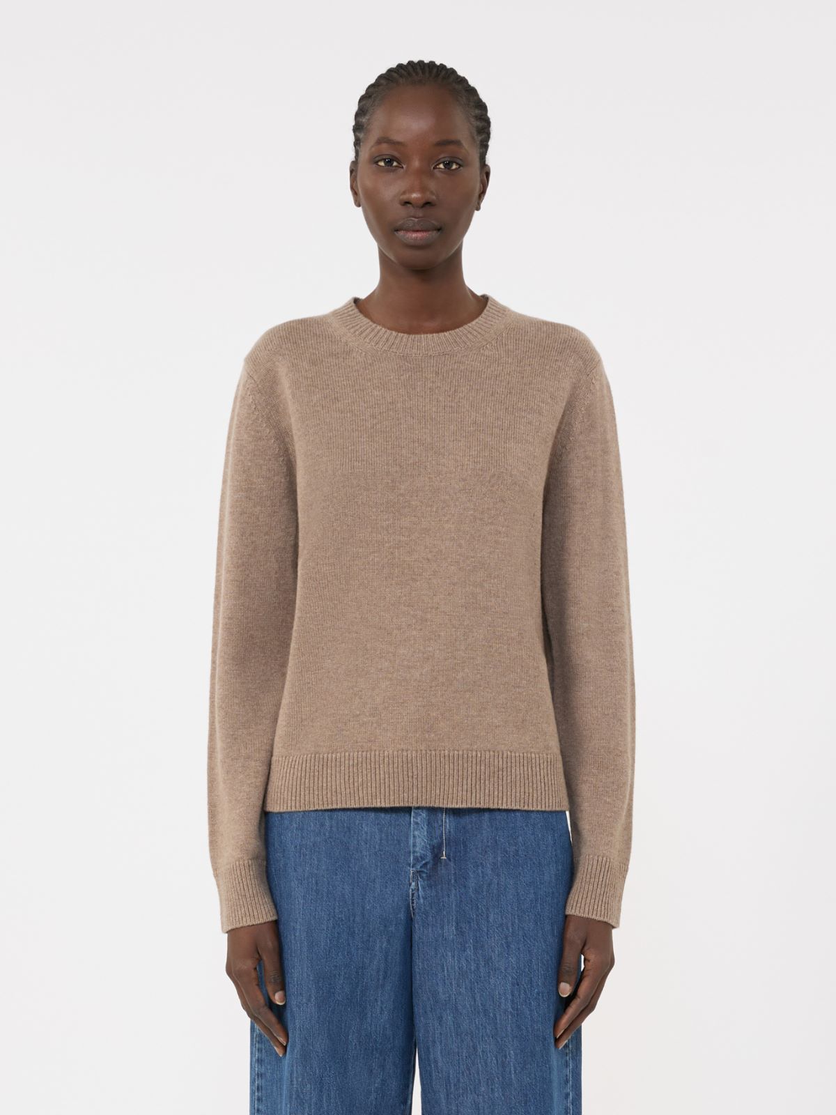 Wool and cashmere sweater with patch detail - CAMEL - Max Mara - 4