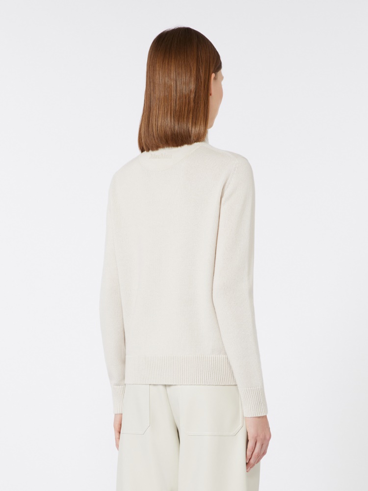 Wool and cashmere polo-neck sweater - SAND - 3