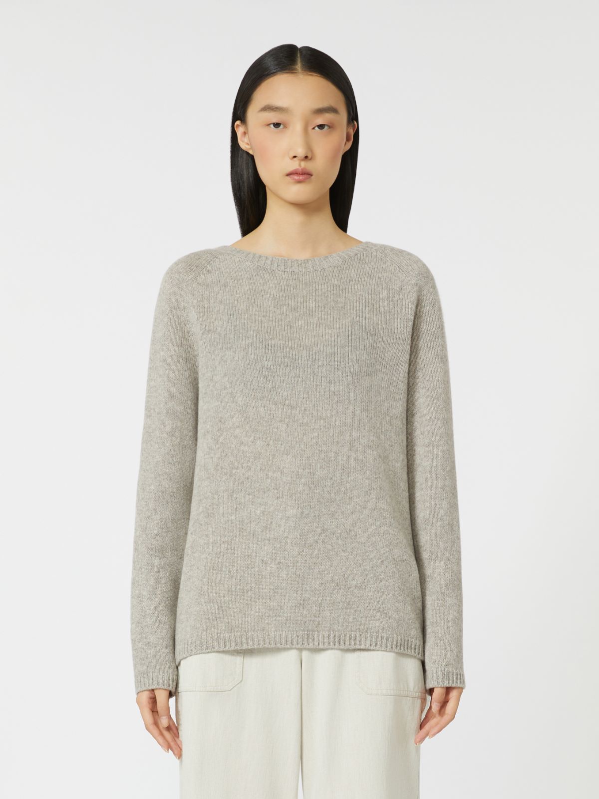 Wool and cashmere yarn sweater - BEIGE - Max Mara - 4