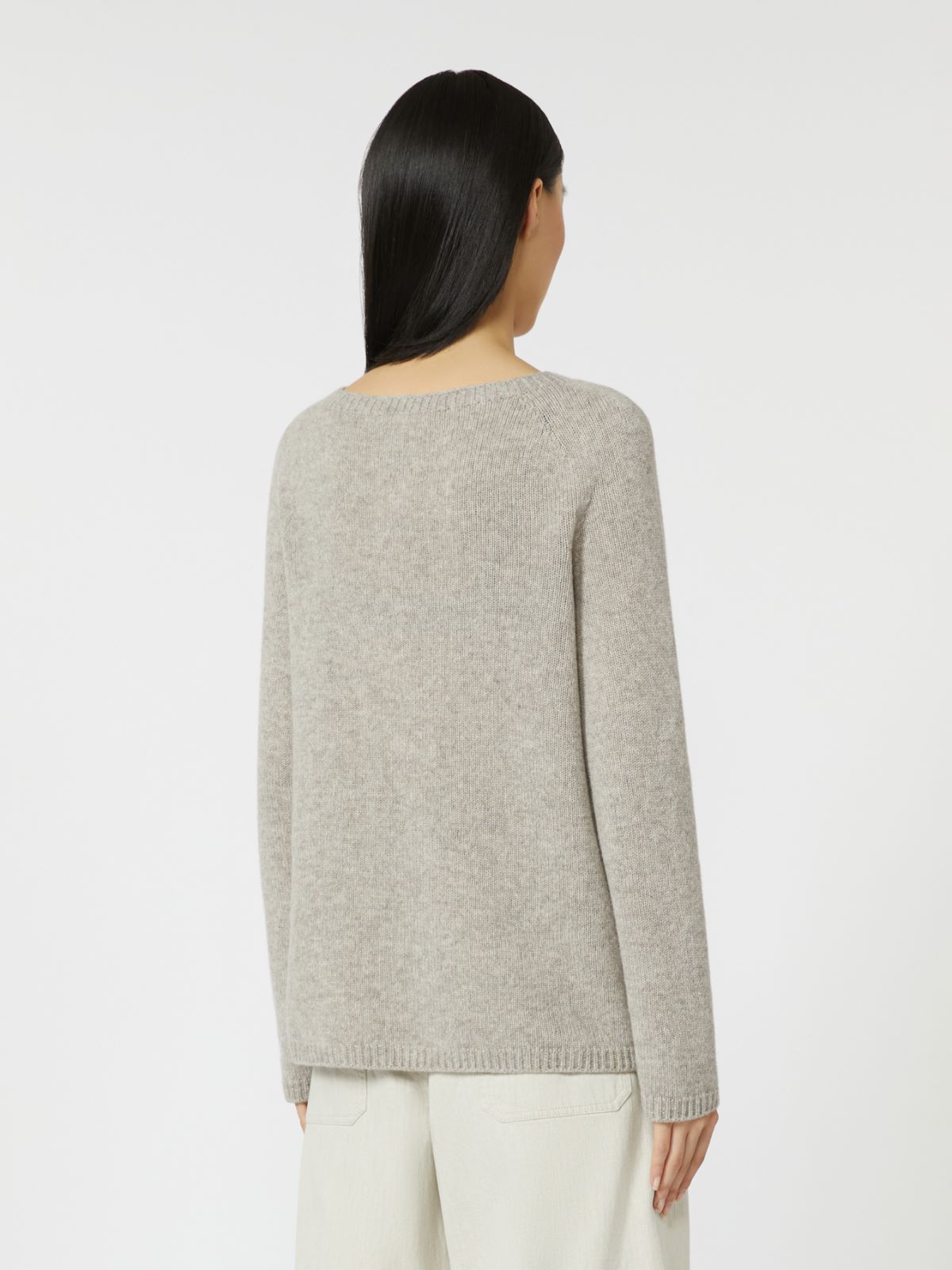 Wool and cashmere yarn sweater - BEIGE - Max Mara - 4