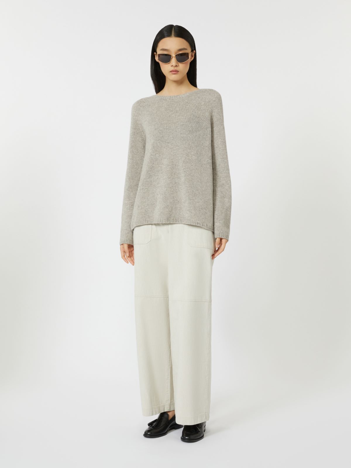 Wool and cashmere yarn sweater - BEIGE - Max Mara
