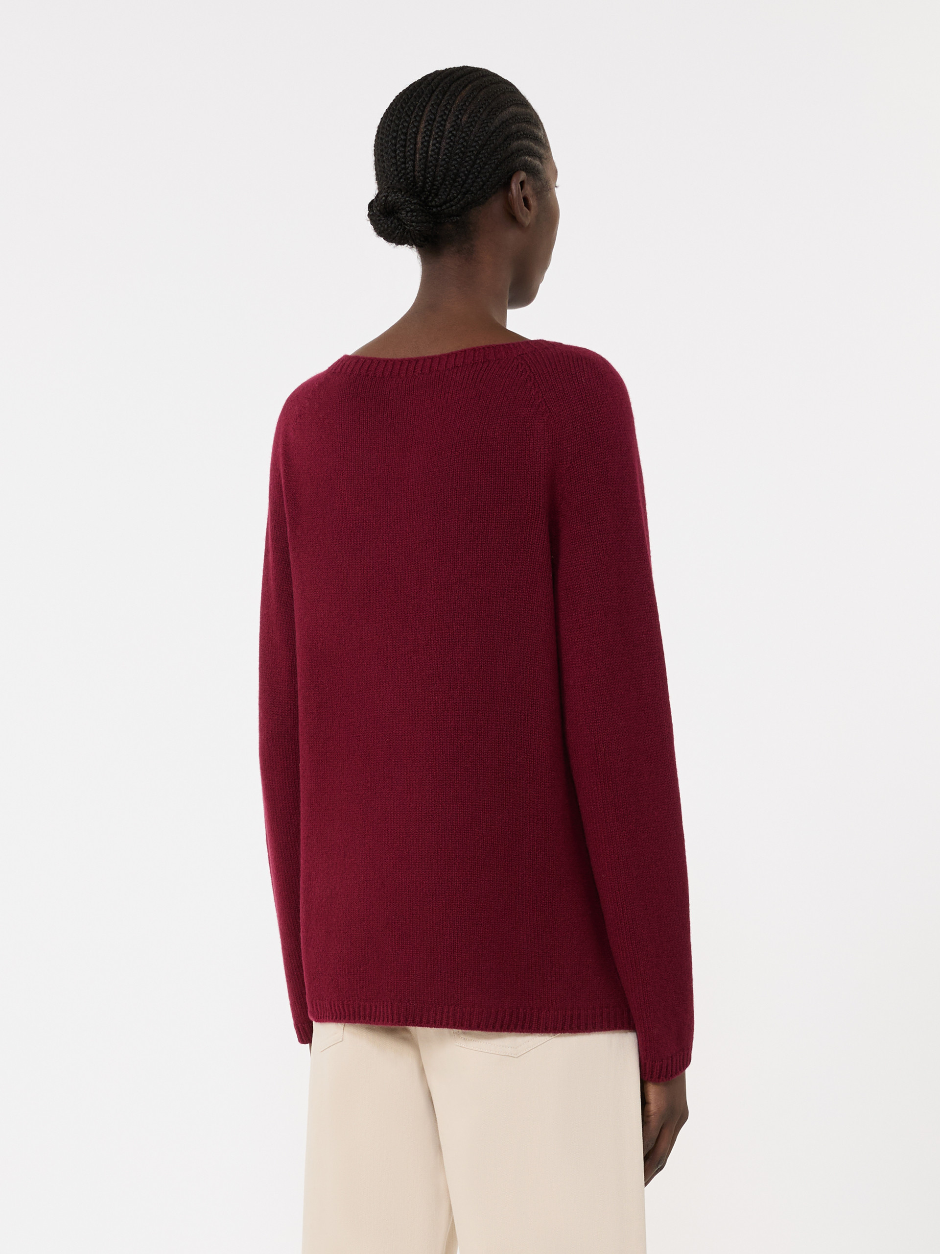 Wool and cashmere yarn sweater - RASPBERRY - Max Mara - 3