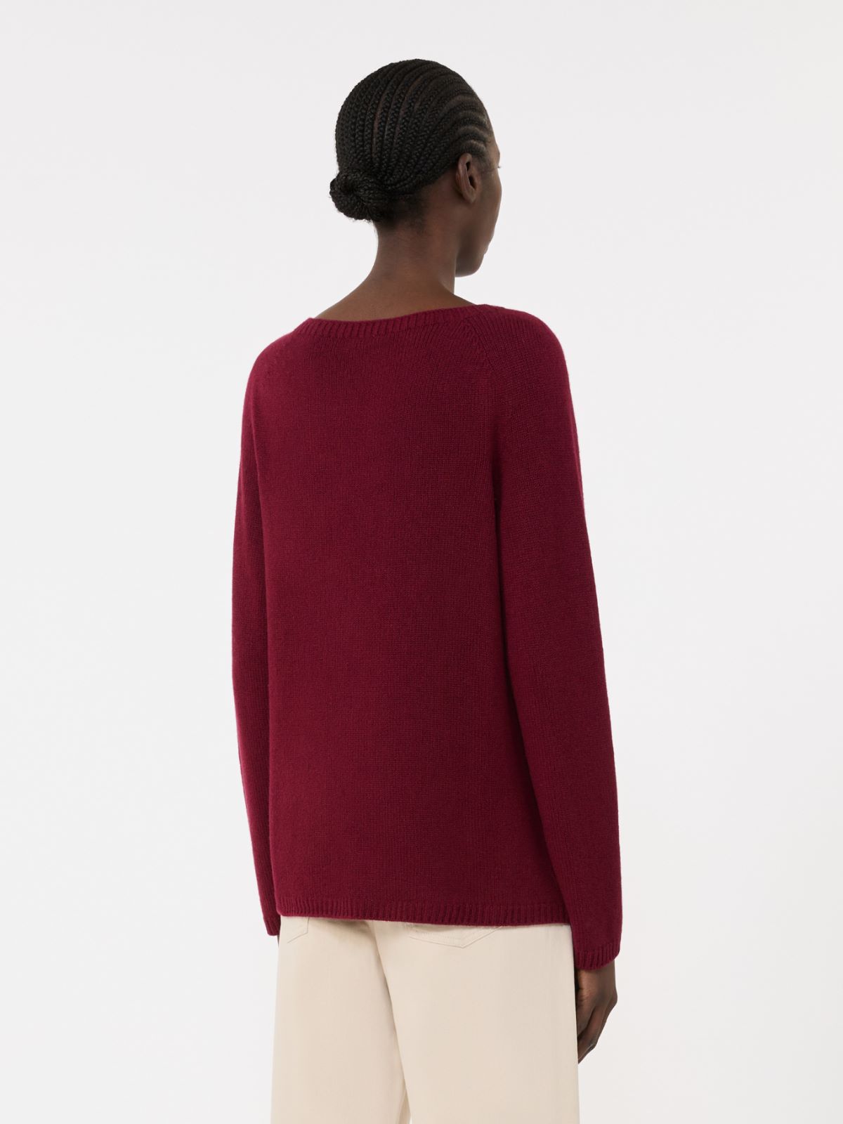 Wool and cashmere yarn sweater - RASPBERRY - Max Mara - 4