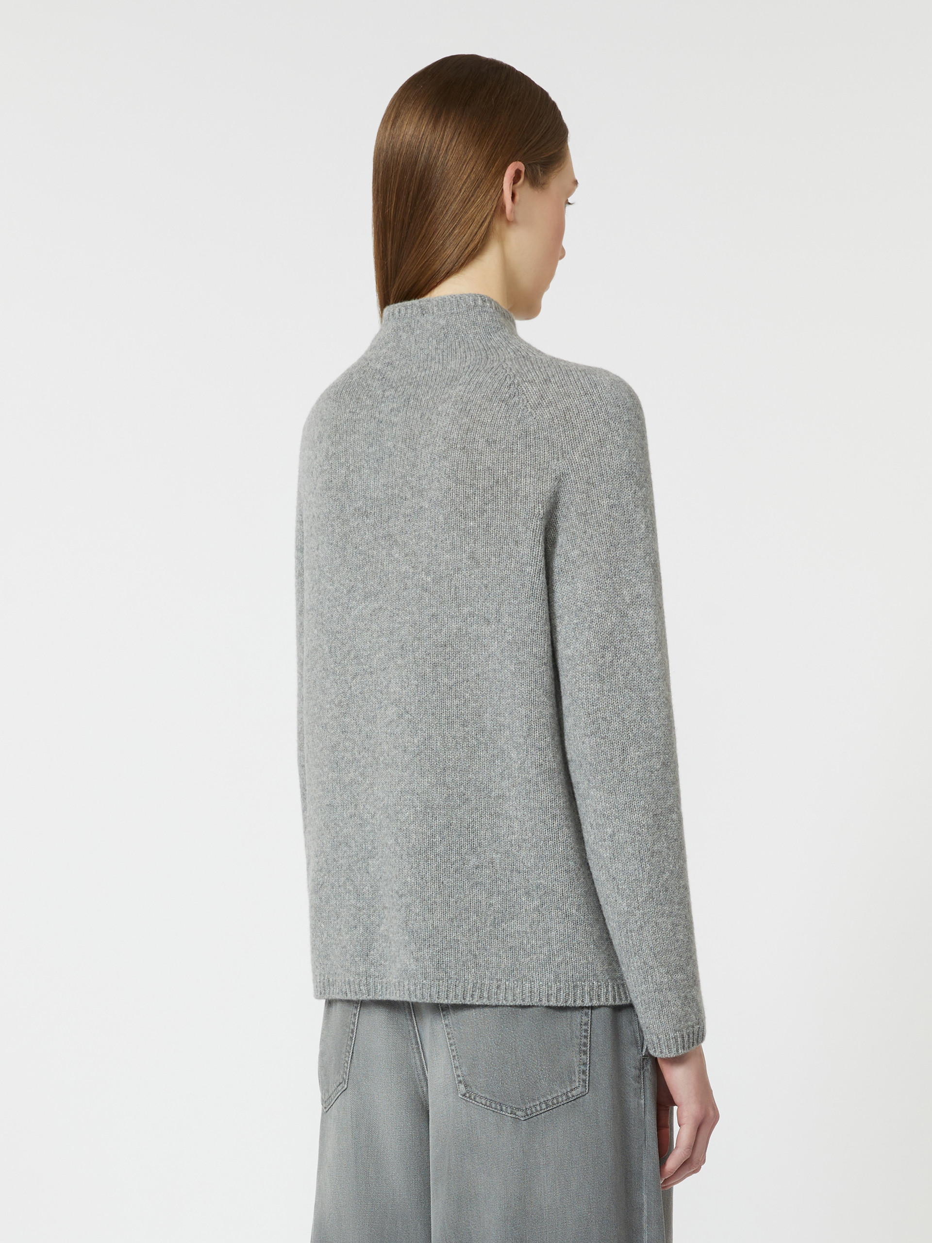 Wool and cashmere yarn polo-neck sweater - KAKI - Max Mara - 3