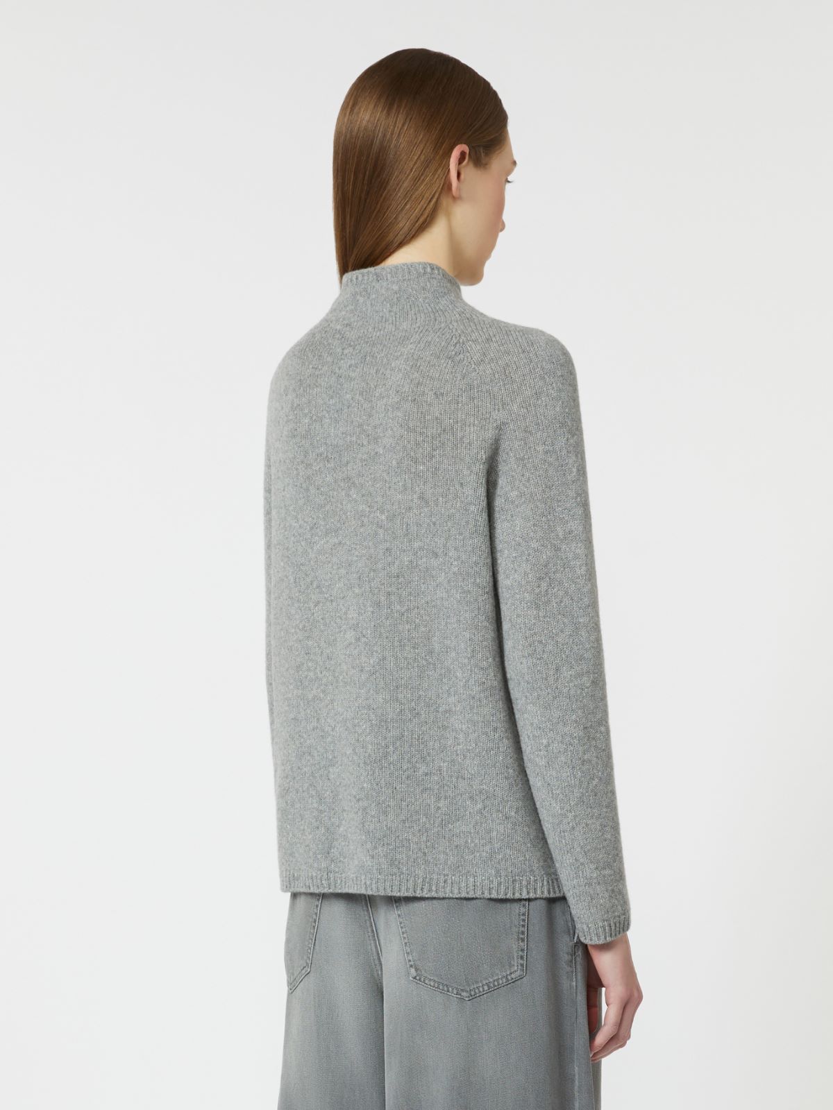 Wool and cashmere yarn polo-neck sweater - KAKI - Max Mara - 4