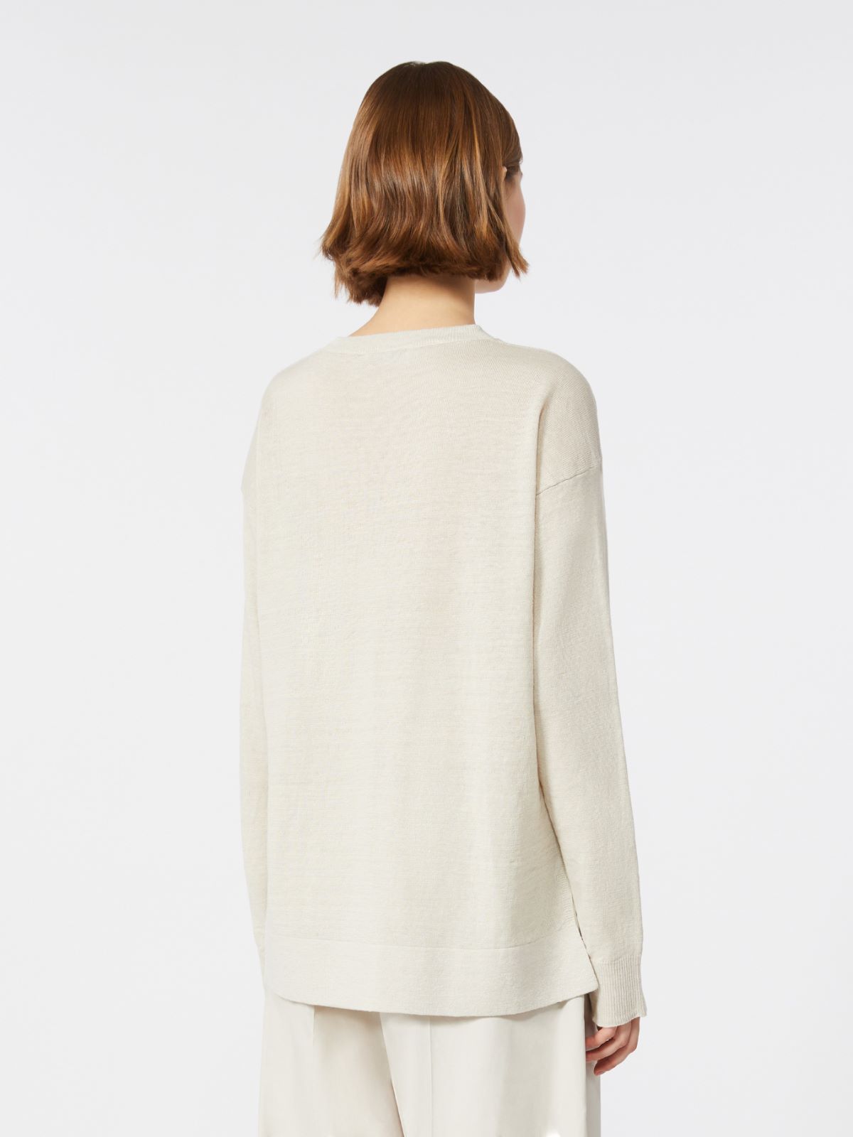 Pullover aus Leinengewebe - CREME - 3
