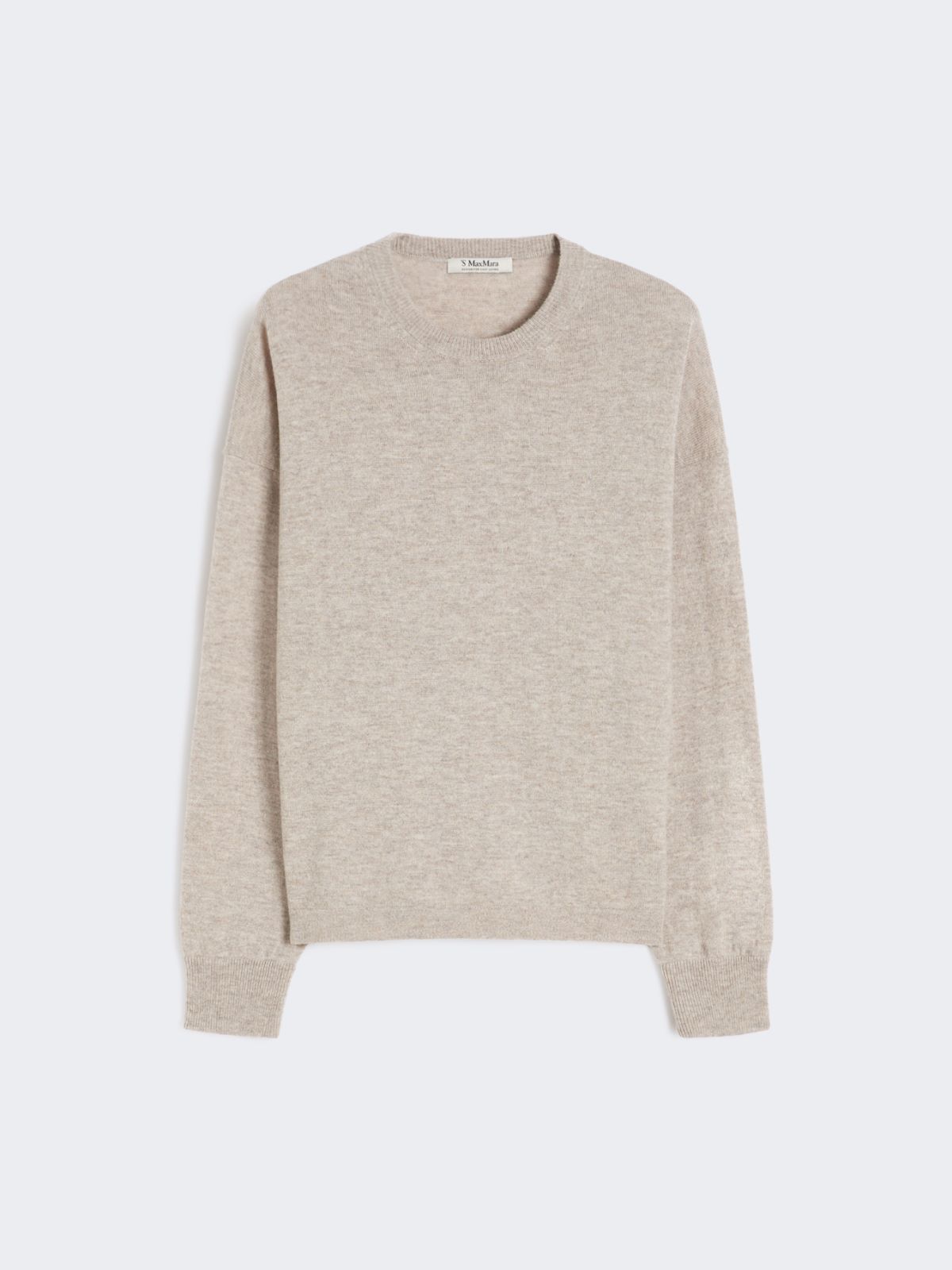 Boxy-fit wool and cashmere sweater - BEIGE - Max Mara - 4