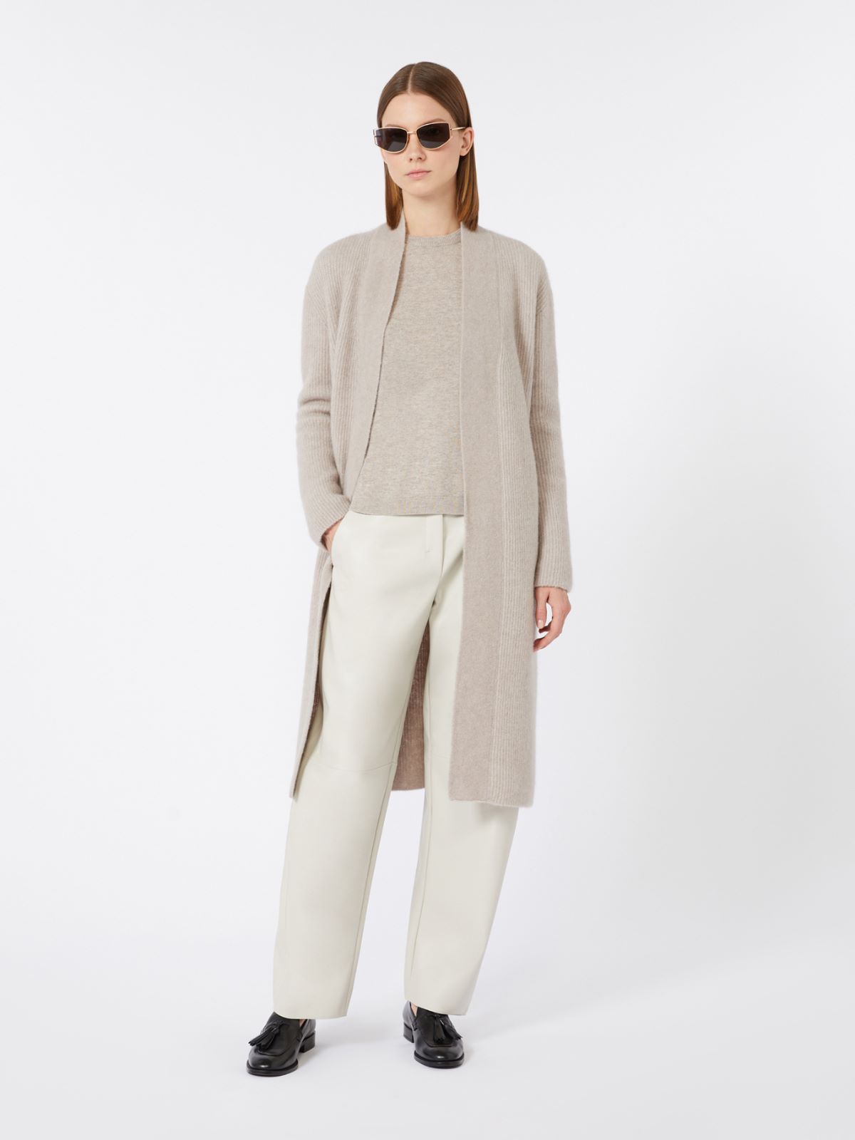 Boxy-fit wool and cashmere sweater - BEIGE - Max Mara - 4