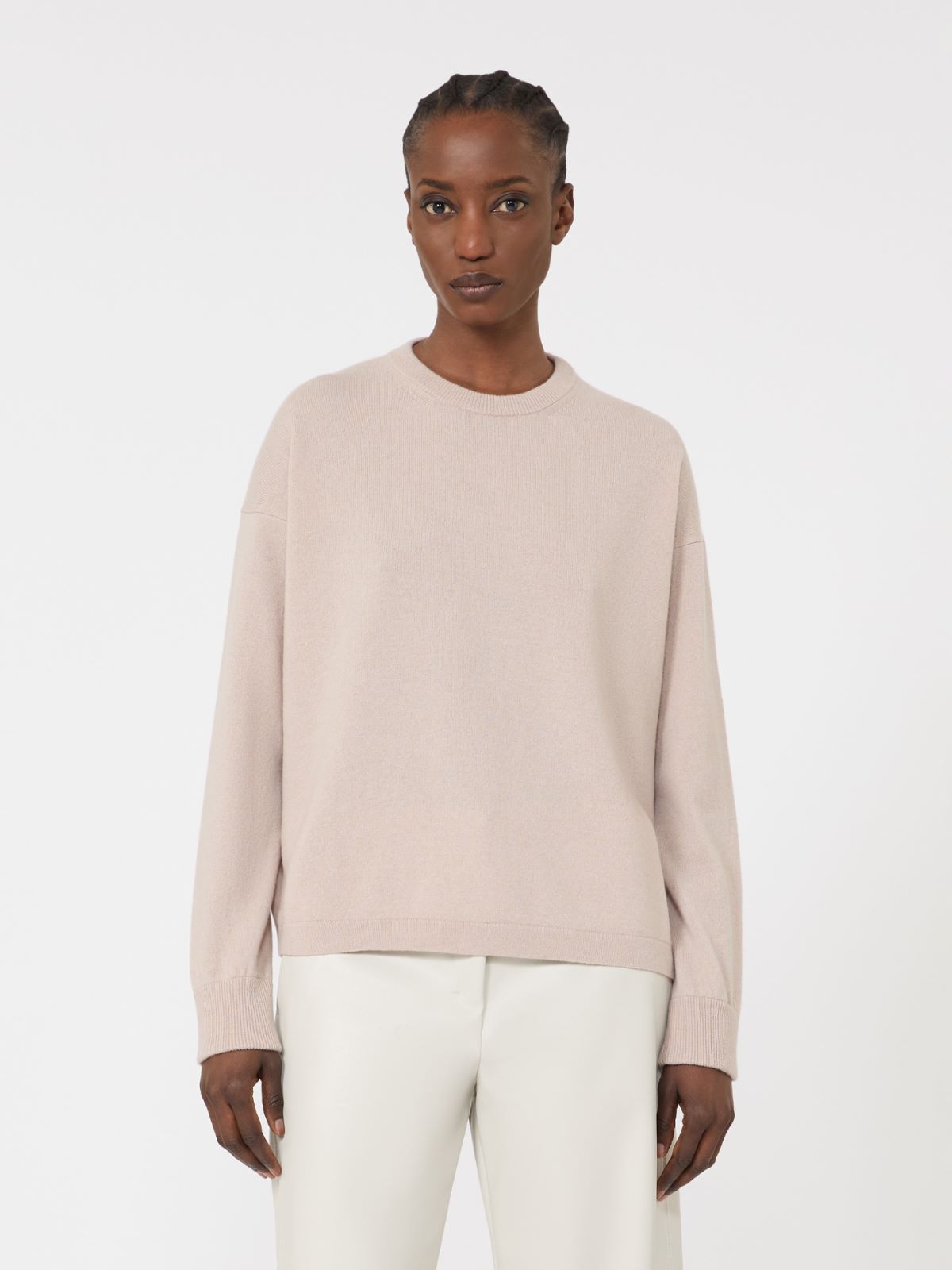 Boxy-fit wool and cashmere sweater - PINK - Max Mara - 9