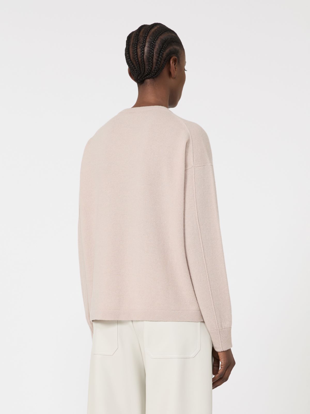 Boxy-fit wool and cashmere sweater - PINK - Max Mara - 9