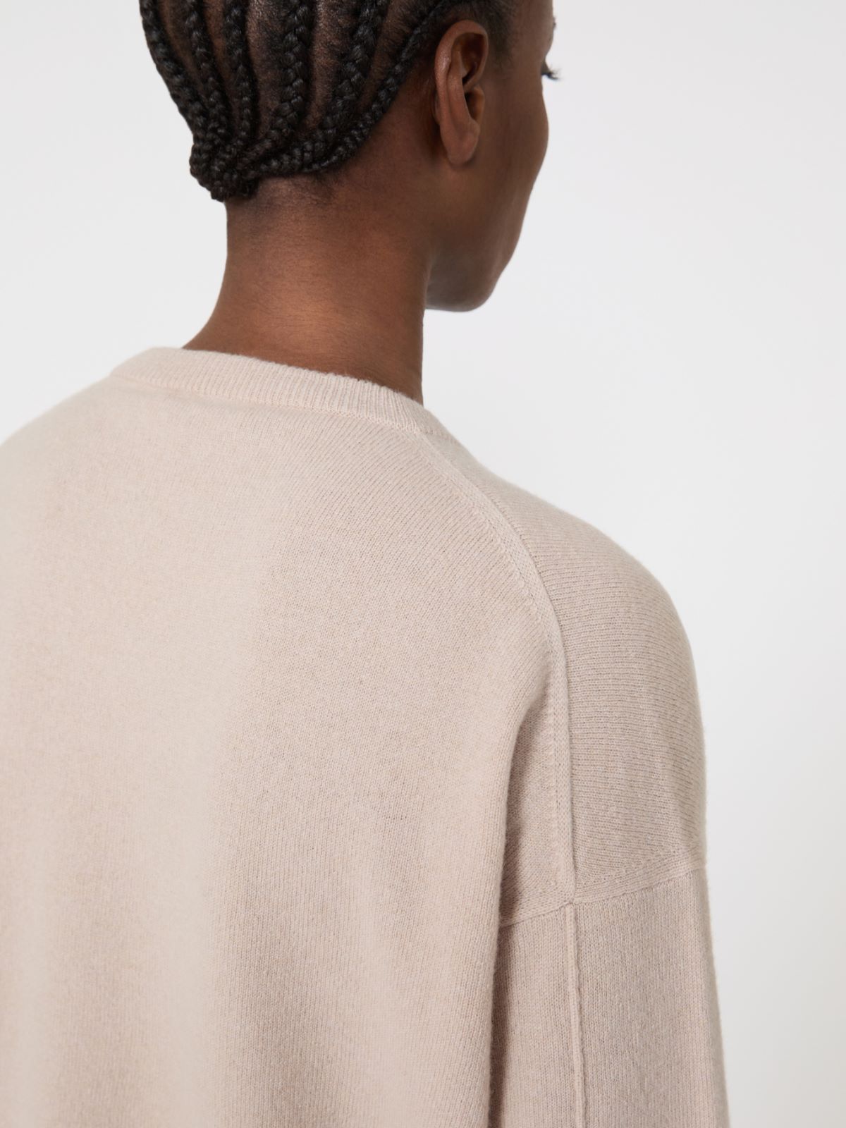 Boxy-fit wool and cashmere sweater - PINK - Max Mara - 9