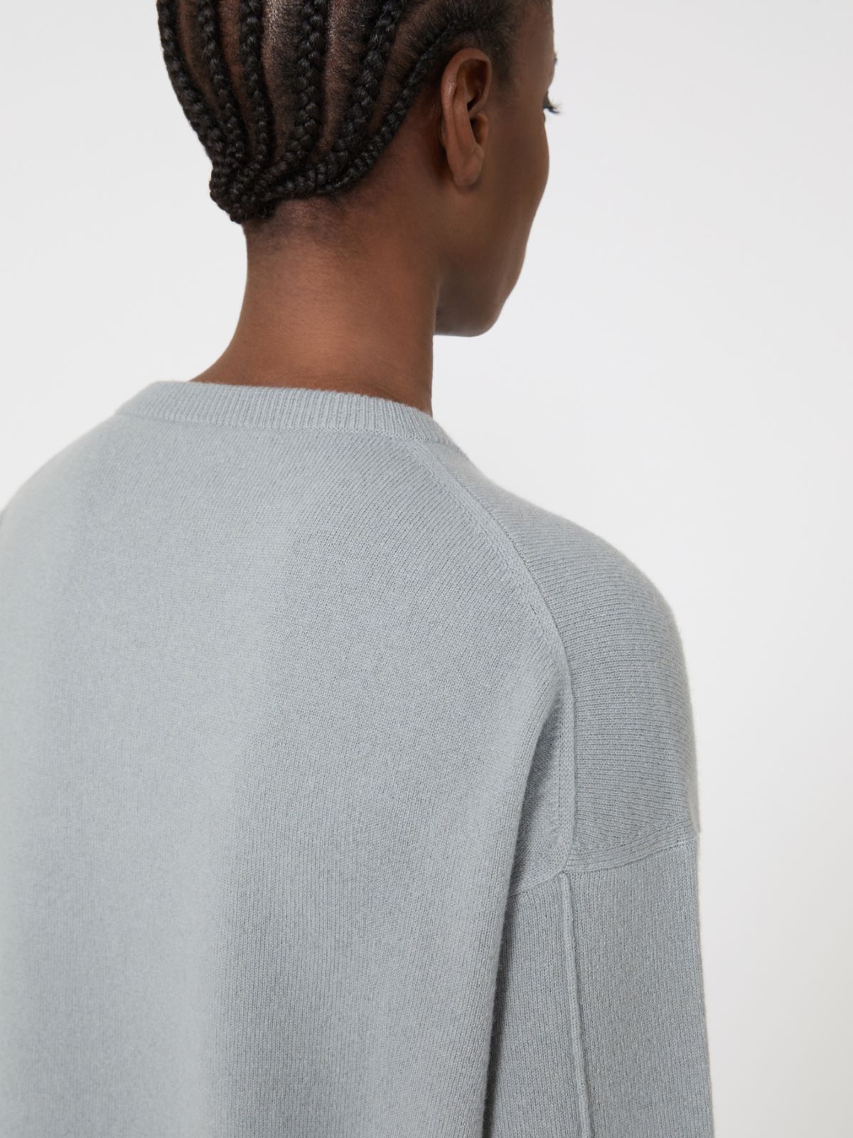 Boxy-fit wool and cashmere sweater - LIGHT BLUE - Max Mara - 10