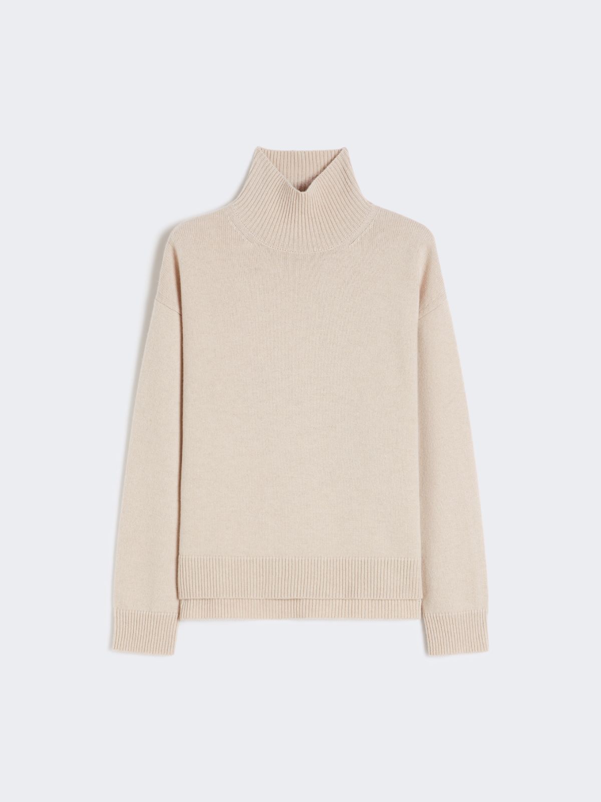 Boxy-fit wool and cashmere polo-neck sweater - WHITE - Max Mara - 8
