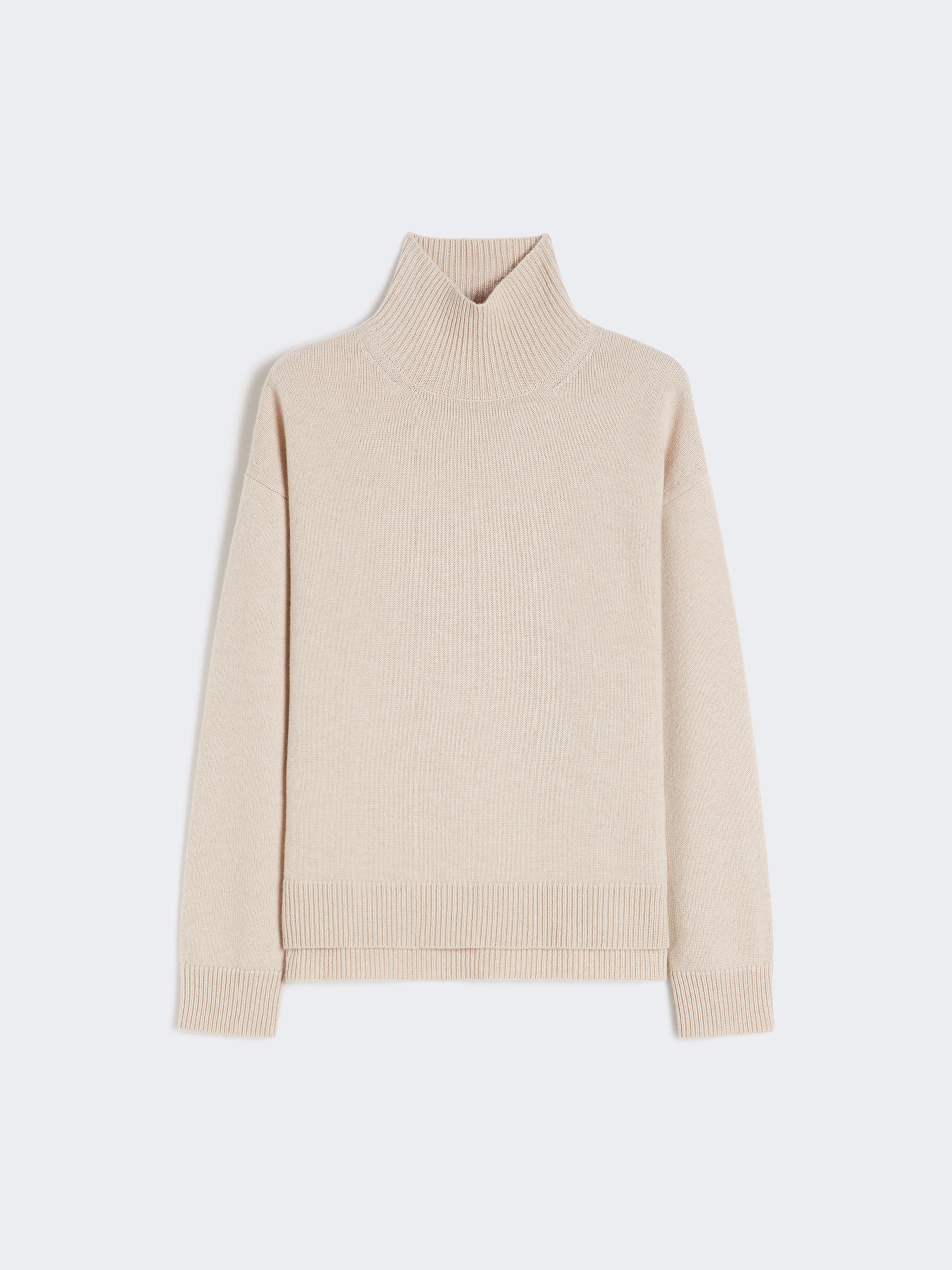 Boxy-fit wool and cashmere polo-neck sweater - WHITE - Max Mara - 4