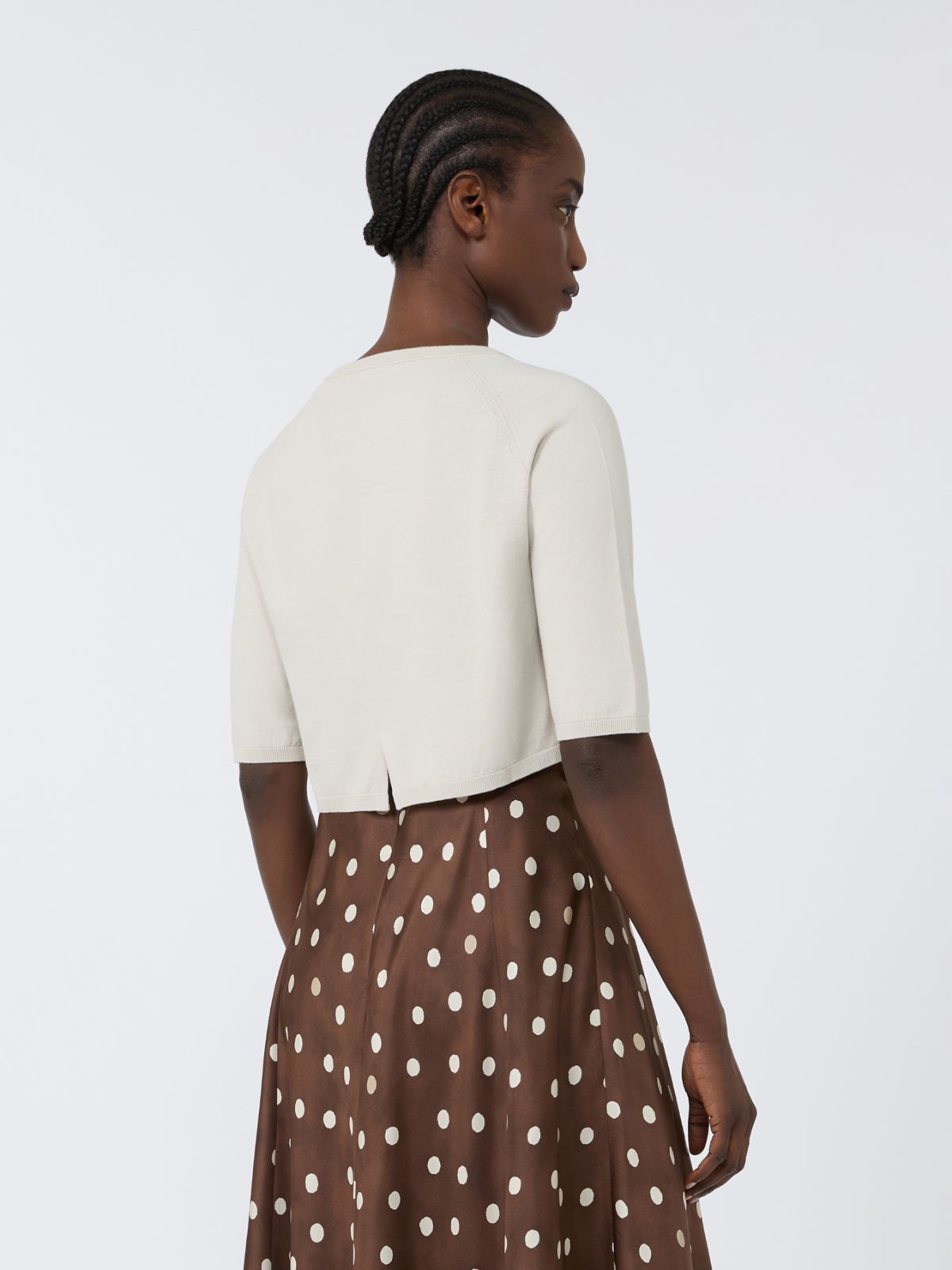 Bolero de hilado de algodón - BLANCO - Max Mara - 3