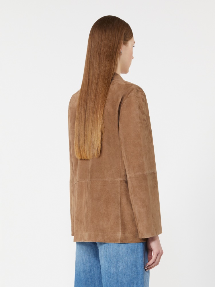 Jacke aus Wildleder - HASELNUSS - Max Mara - 3