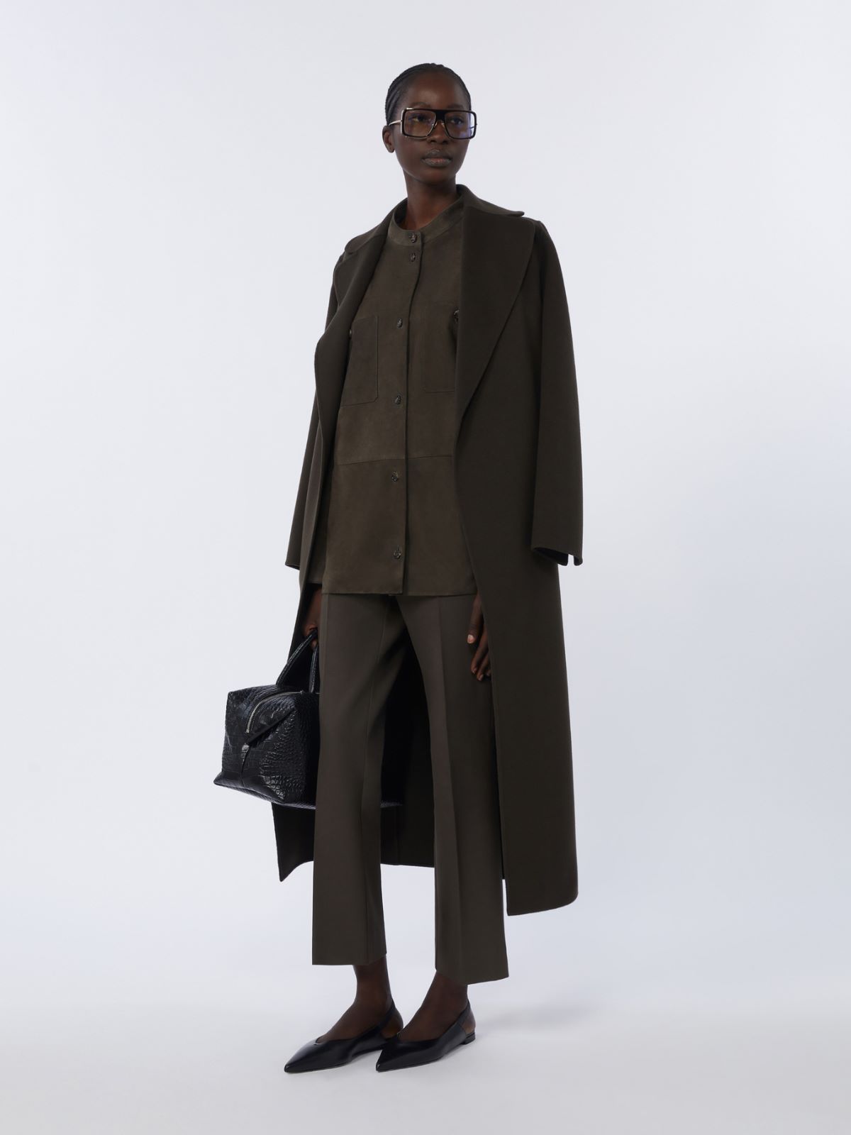 Topstitched suede jacket - GREEN - Max Mara - 8