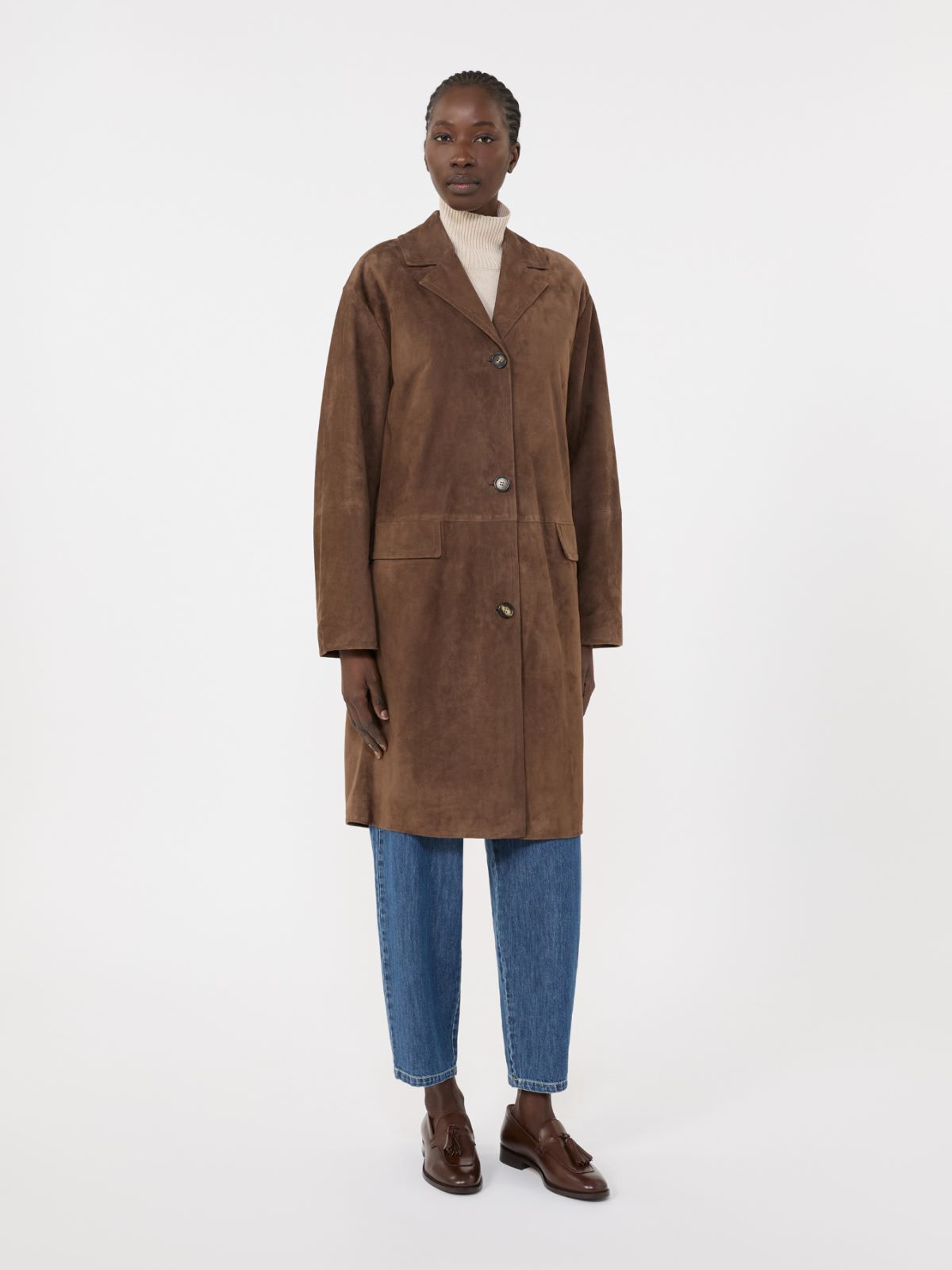 Suede overcoat - BROWN - Max Mara - 5