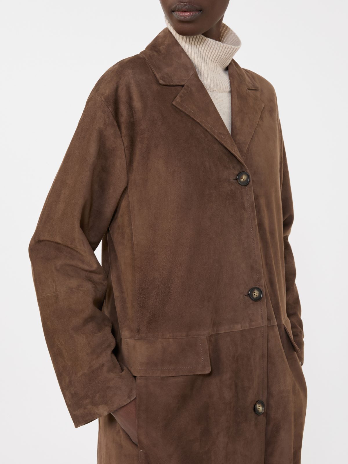 Suede overcoat - BROWN - Max Mara - 5