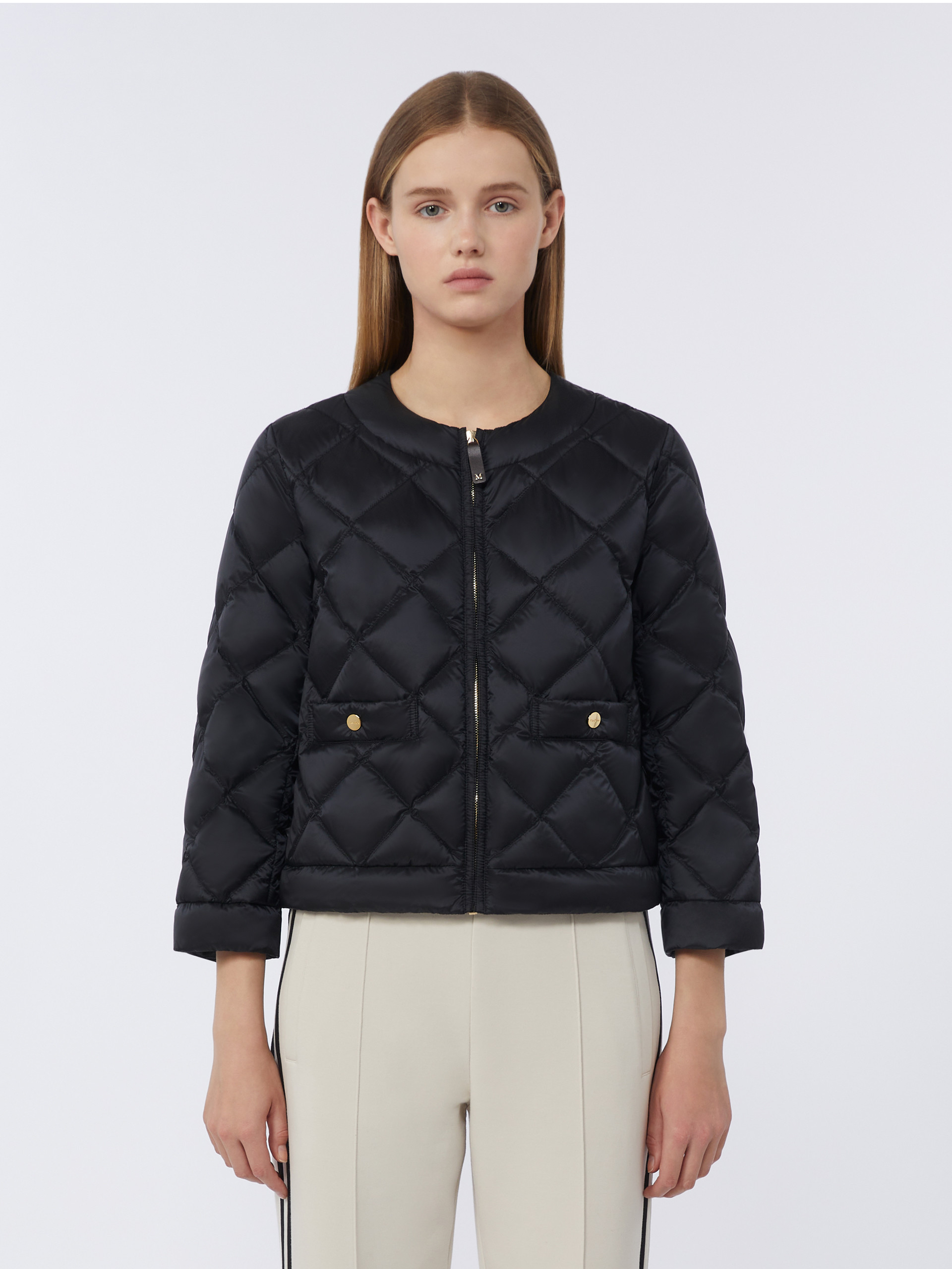 Short water-repellent canvas padded jacket - BLACK - Max Mara - 2