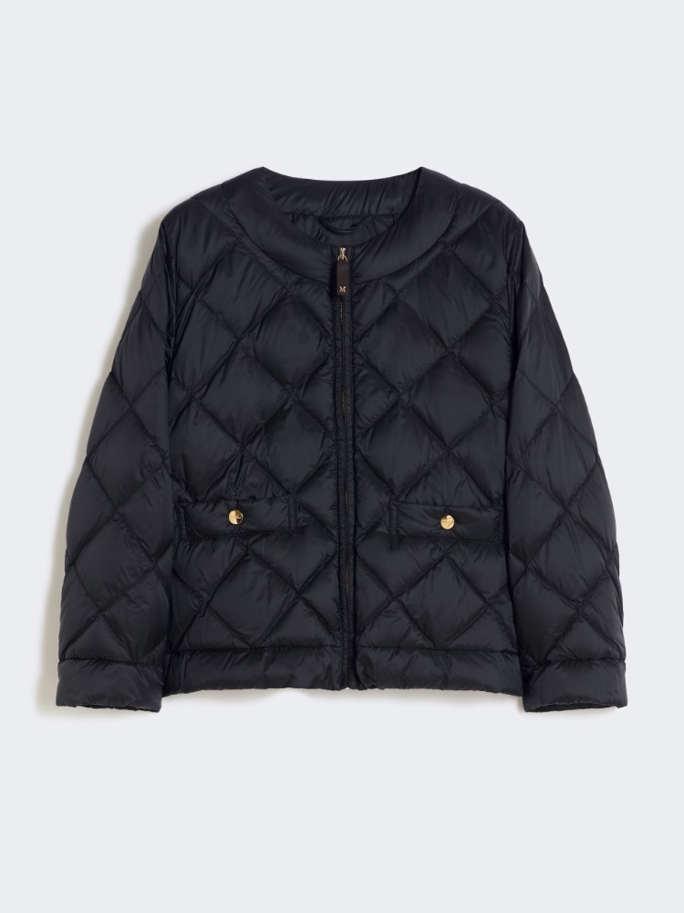 Short water-repellent canvas padded jacket - BLACK - Max Mara