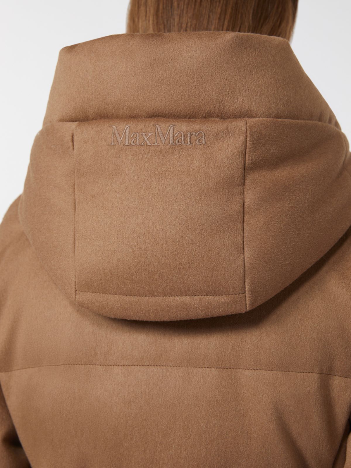 Short water-repellent canvas and camel down jacket - BROWN - Max Mara - 6