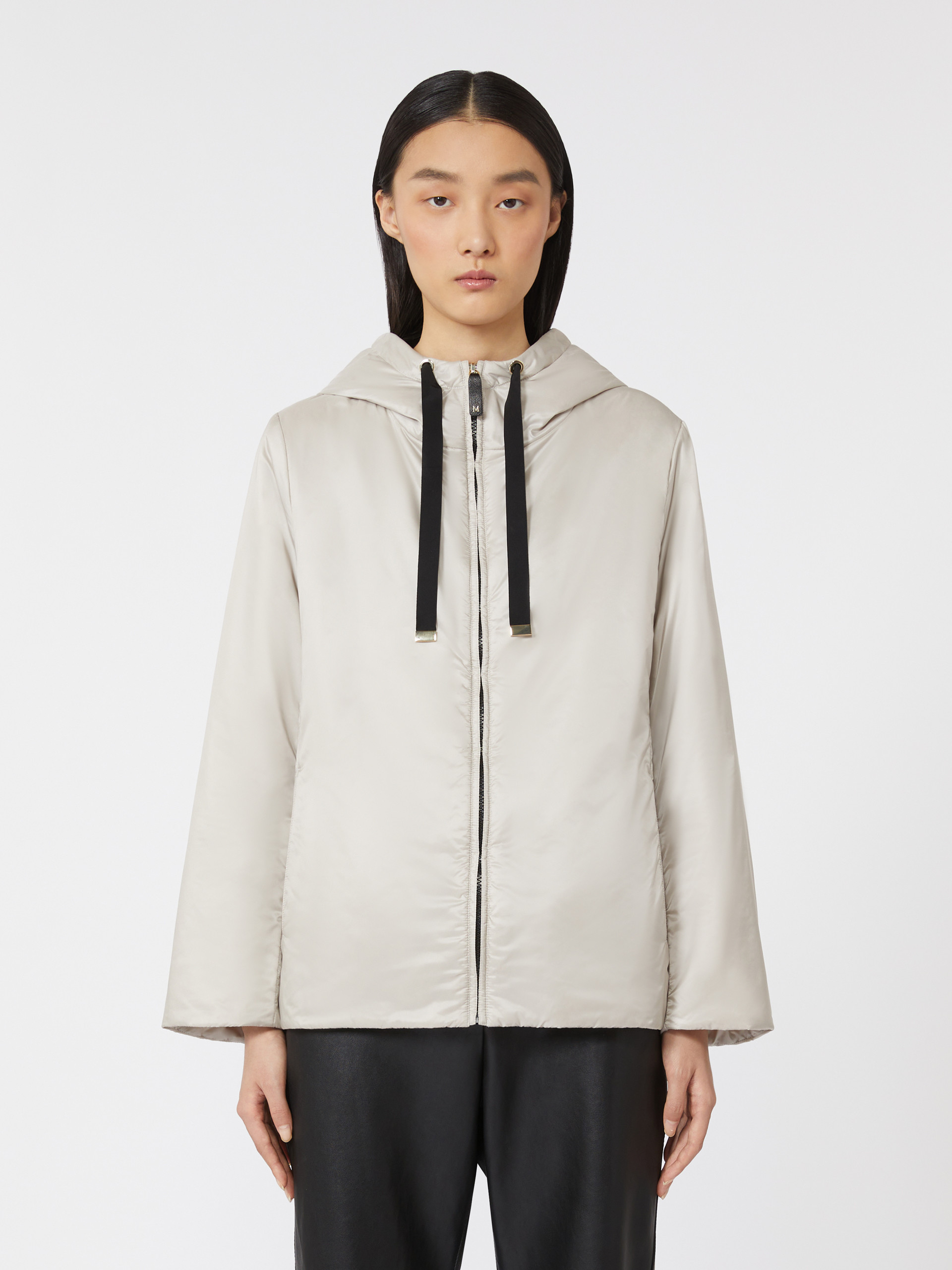 Padded water-repellent canvas hooded jacket - BEIGE - Max Mara - 2