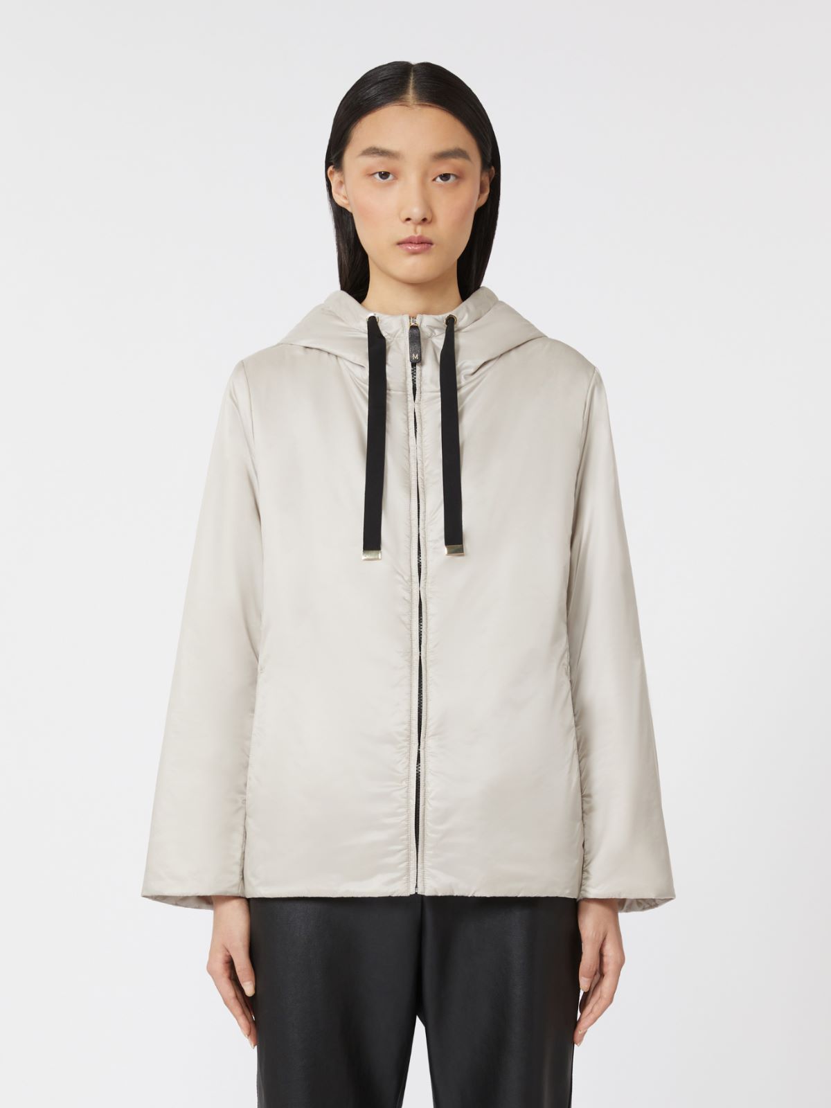 Padded water-repellent canvas hooded jacket - BEIGE - Max Mara - 4