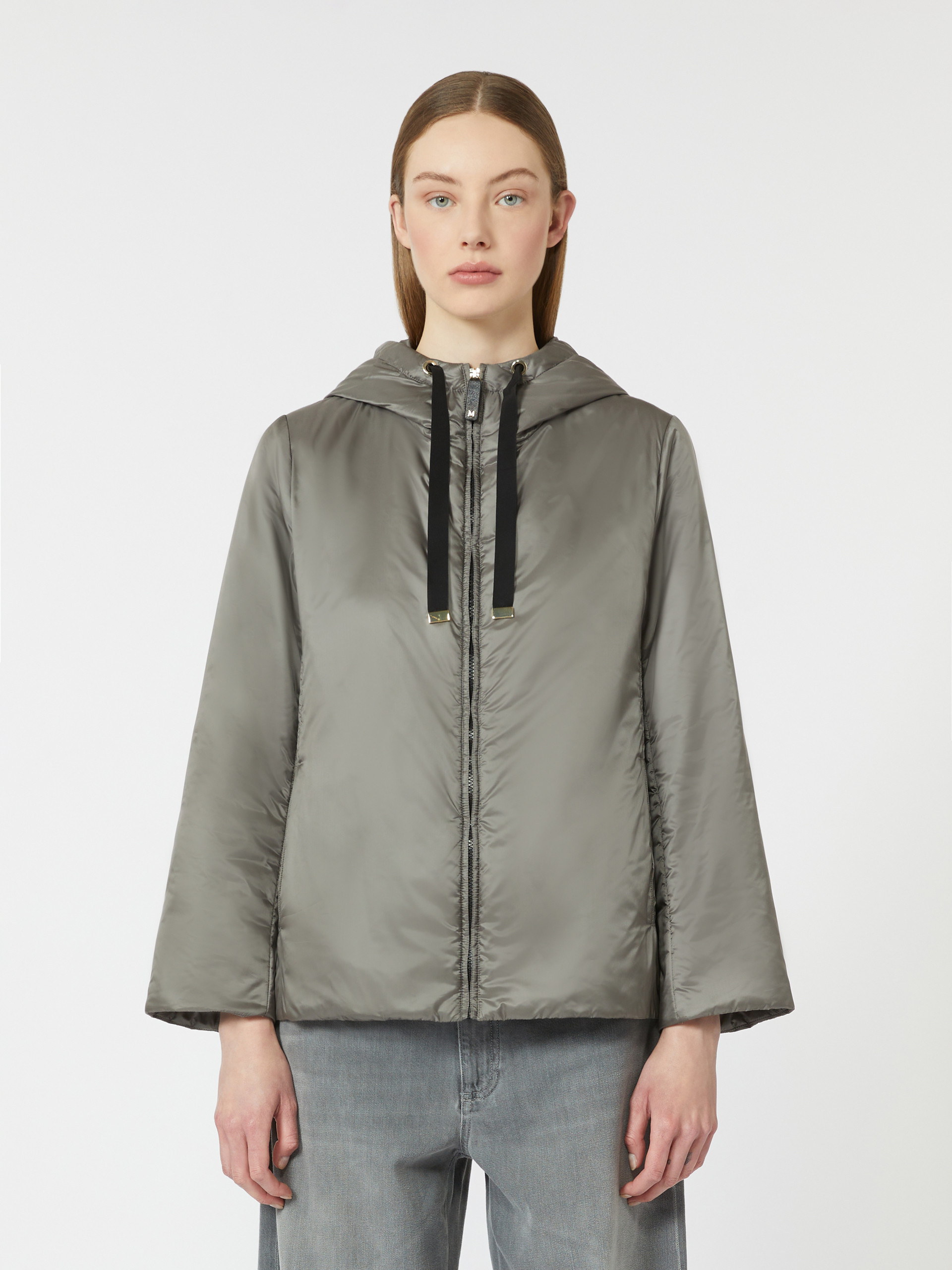 Padded water-repellent canvas hooded jacket - BLACK - Max Mara - 2