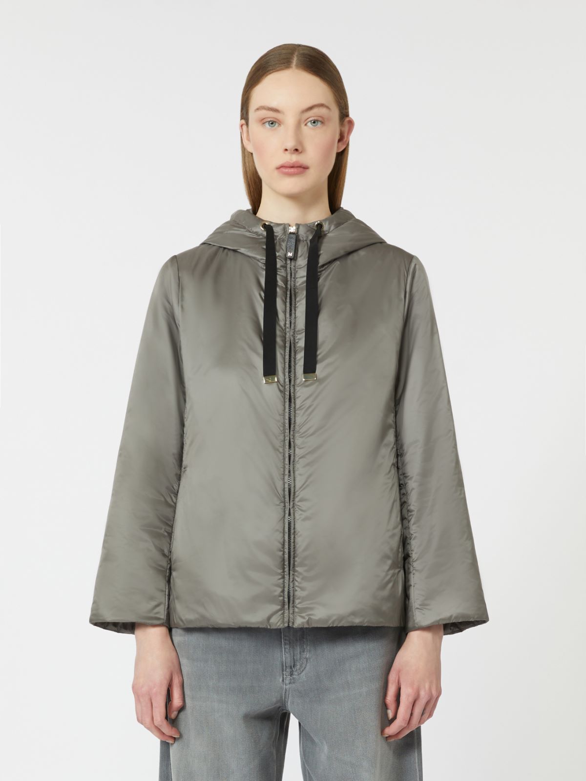 Padded water-repellent canvas hooded jacket - BLACK - Max Mara - 4