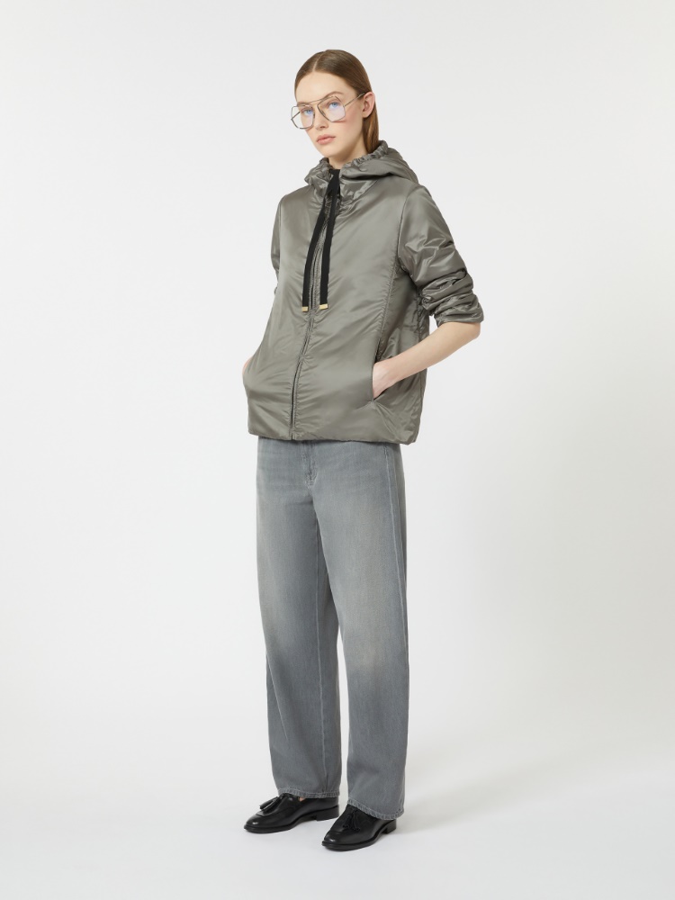 Padded water-repellent canvas hooded jacket - BLACK - Max Mara