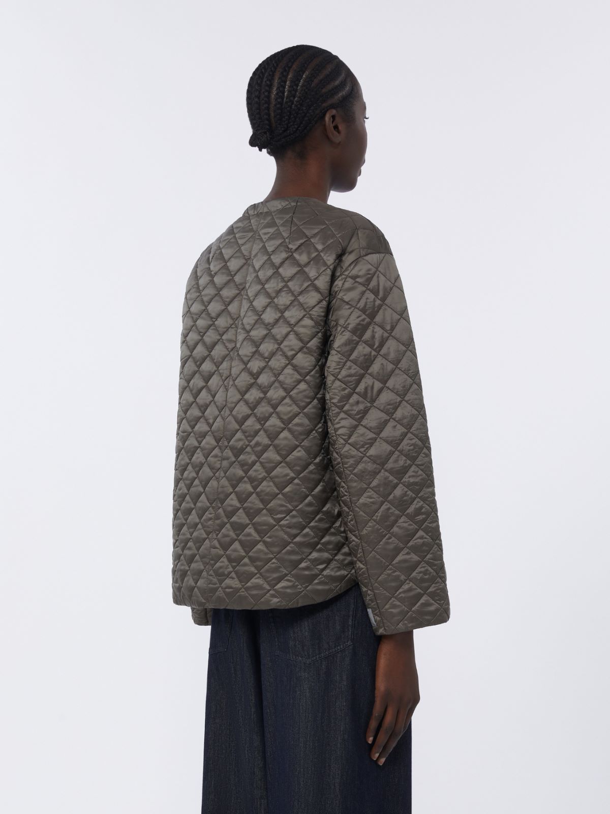 Veste rembourrée en toile imperméable - GRIS FONCE - Max Mara - 4