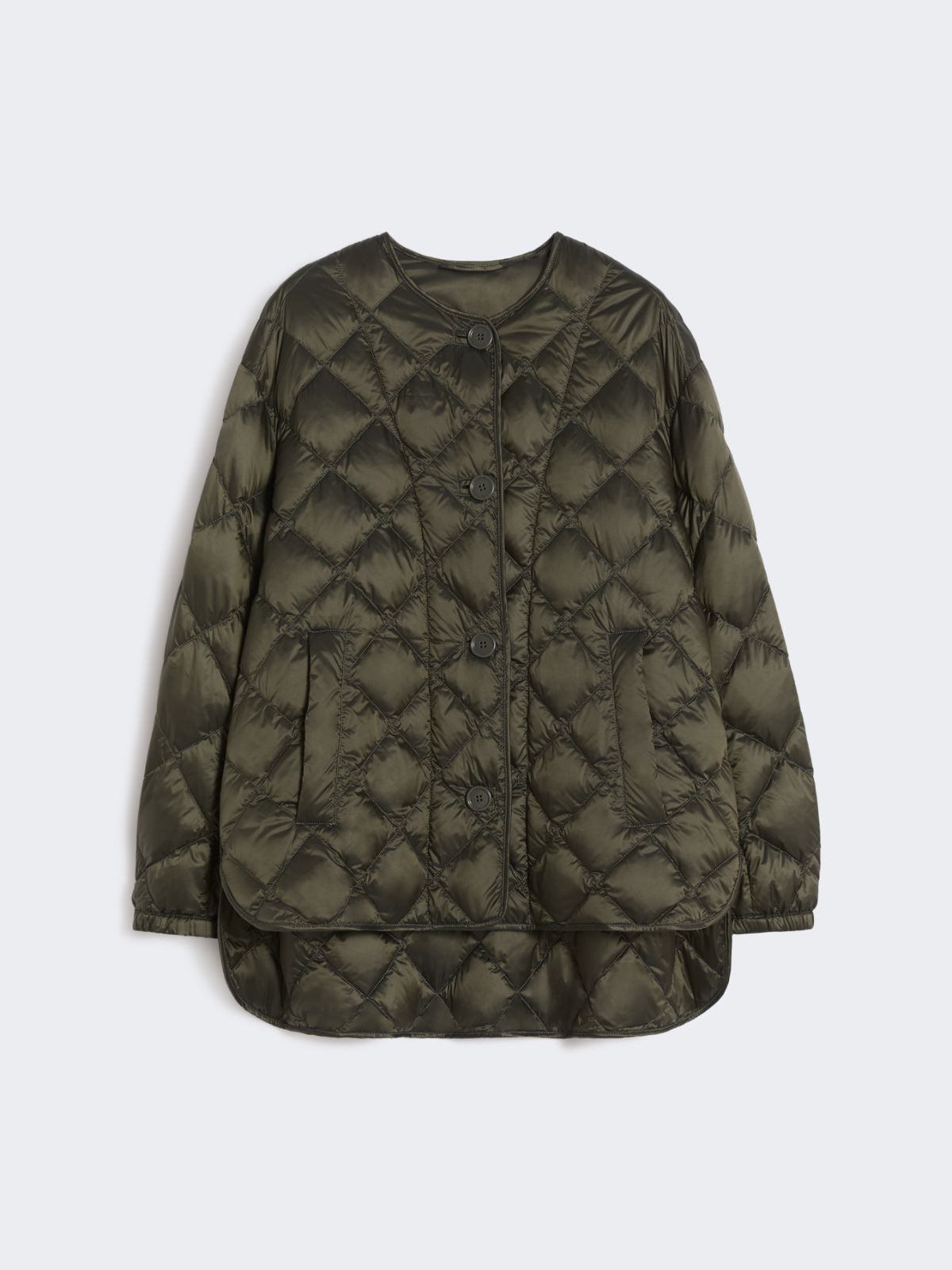 Water-repellent quilted canvas down jacket - DARK GREEN - Max Mara - 9