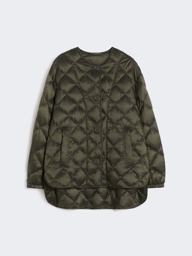 Water-repellent quilted canvas down jacket - DARK GREEN - Max Mara