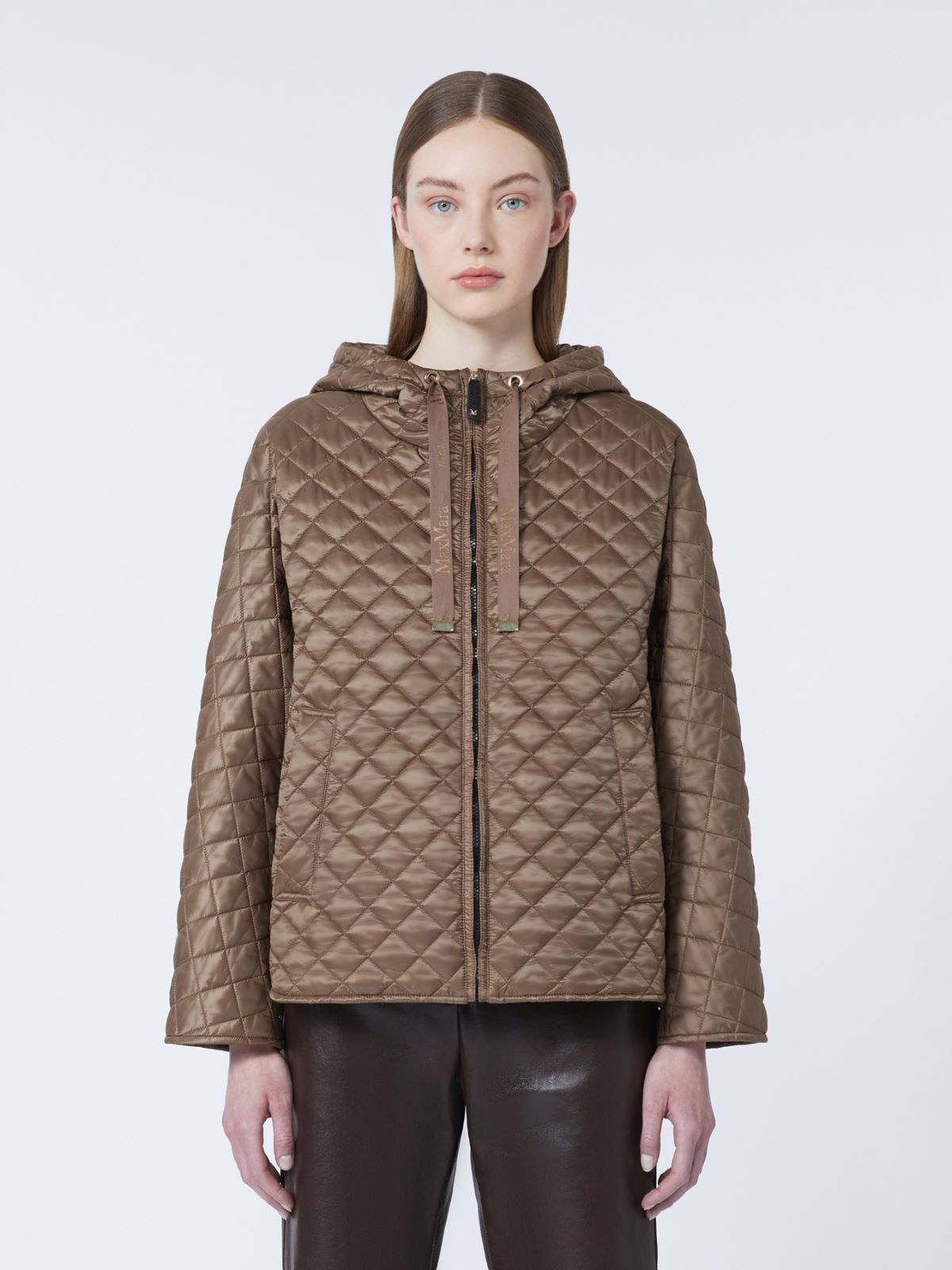 Quilted water-repellent canvas padded jacket - TOBACCO - Max Mara - 4