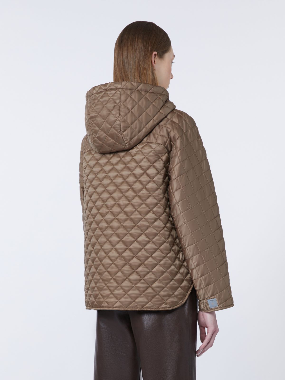 Quilted water-repellent canvas padded jacket - TOBACCO - Max Mara - 4