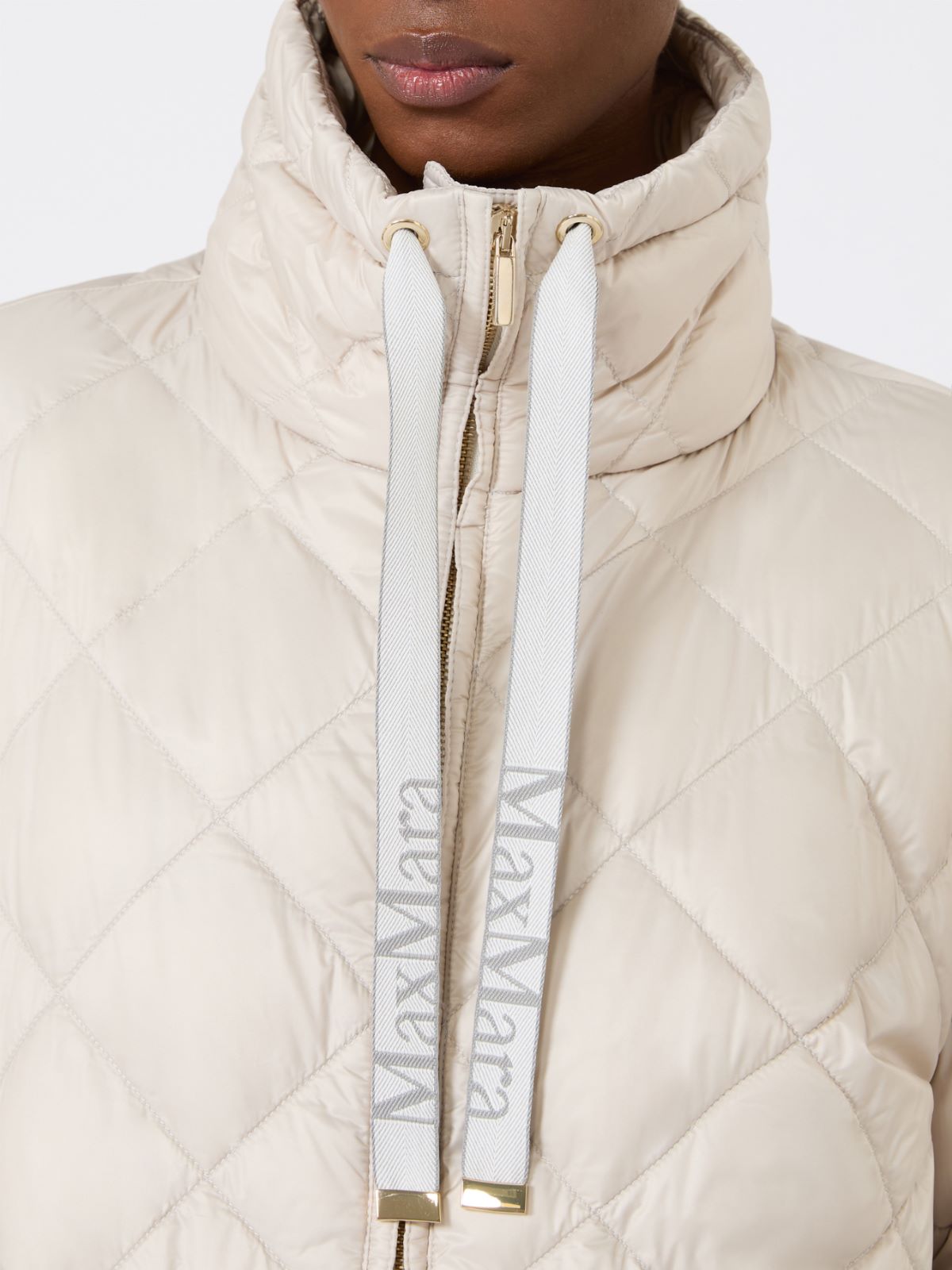 Short water-repellent canvas down jacket - SAND - Max Mara - 6