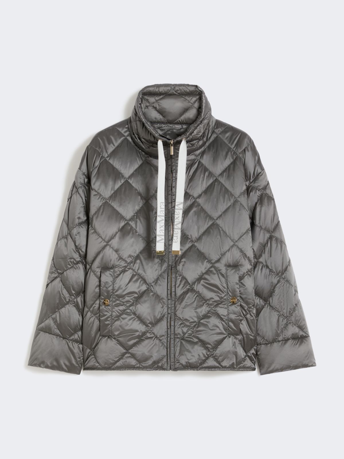 Short water-repellent canvas down jacket - DARK GREY - Max Mara - 4