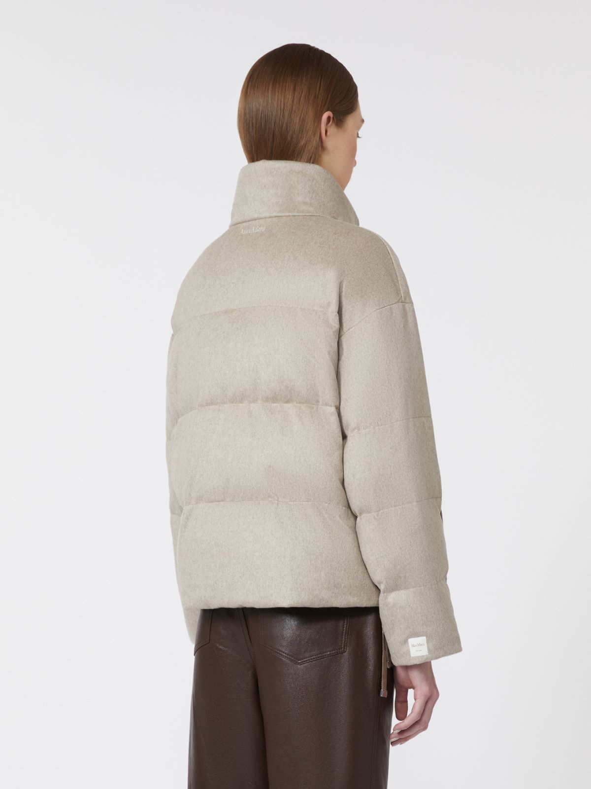 Water-repellent canvas and camel down jacket - SAND - Max Mara - 5