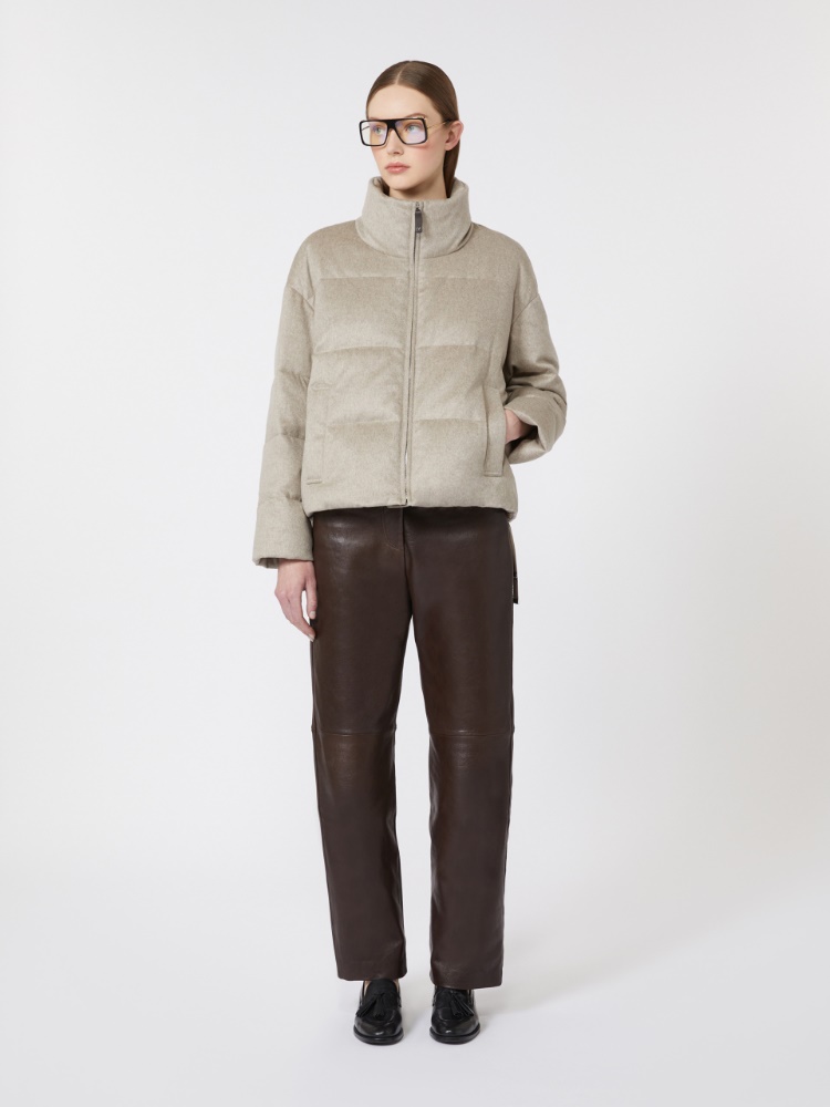 Water-repellent canvas and camel down jacket + SAND - Max Mara