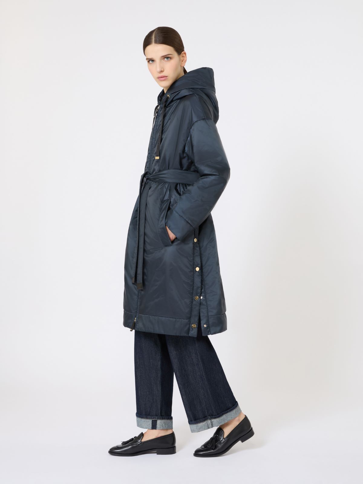 Water-repellent canvas padded parka - MIDNIGHTBLUE - Max Mara - 6
