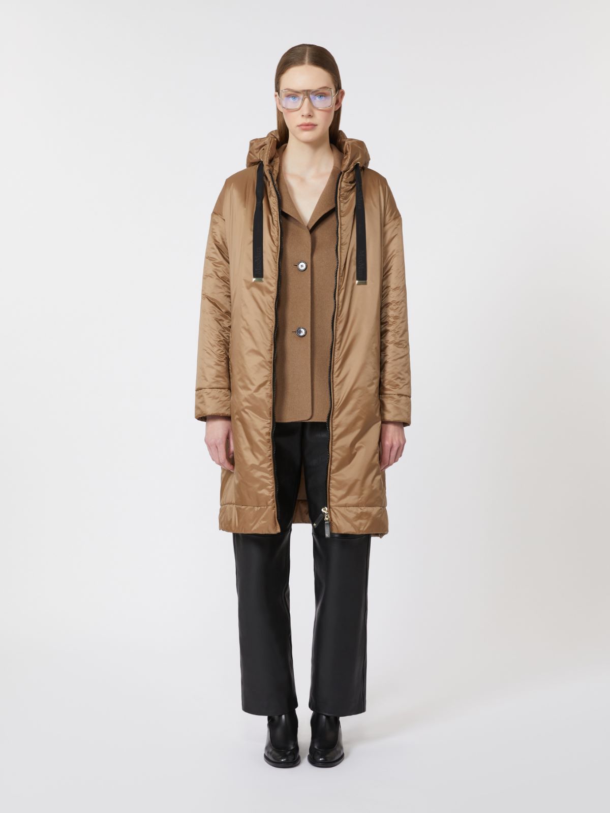 Water-repellent canvas padded parka - CAMEL - Max Mara