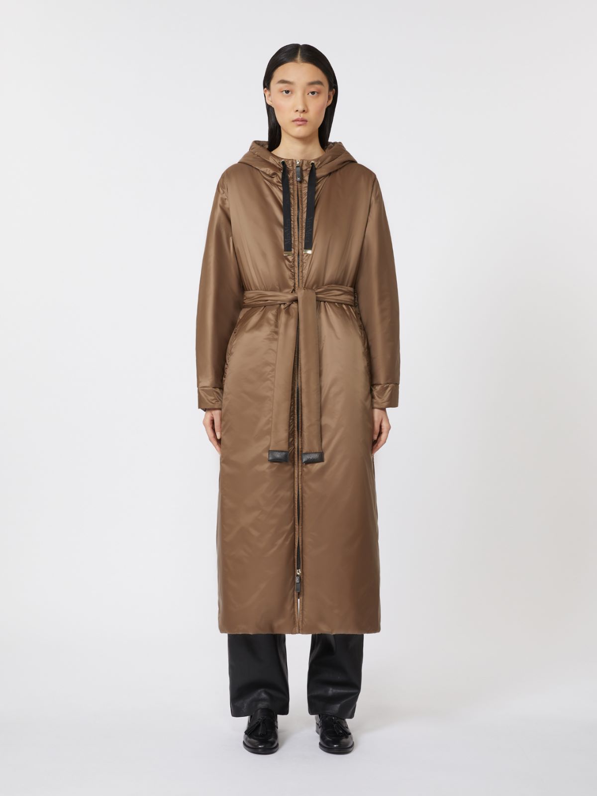Long water-repellent canvas padded parka - TOBACCO - Max Mara - 6