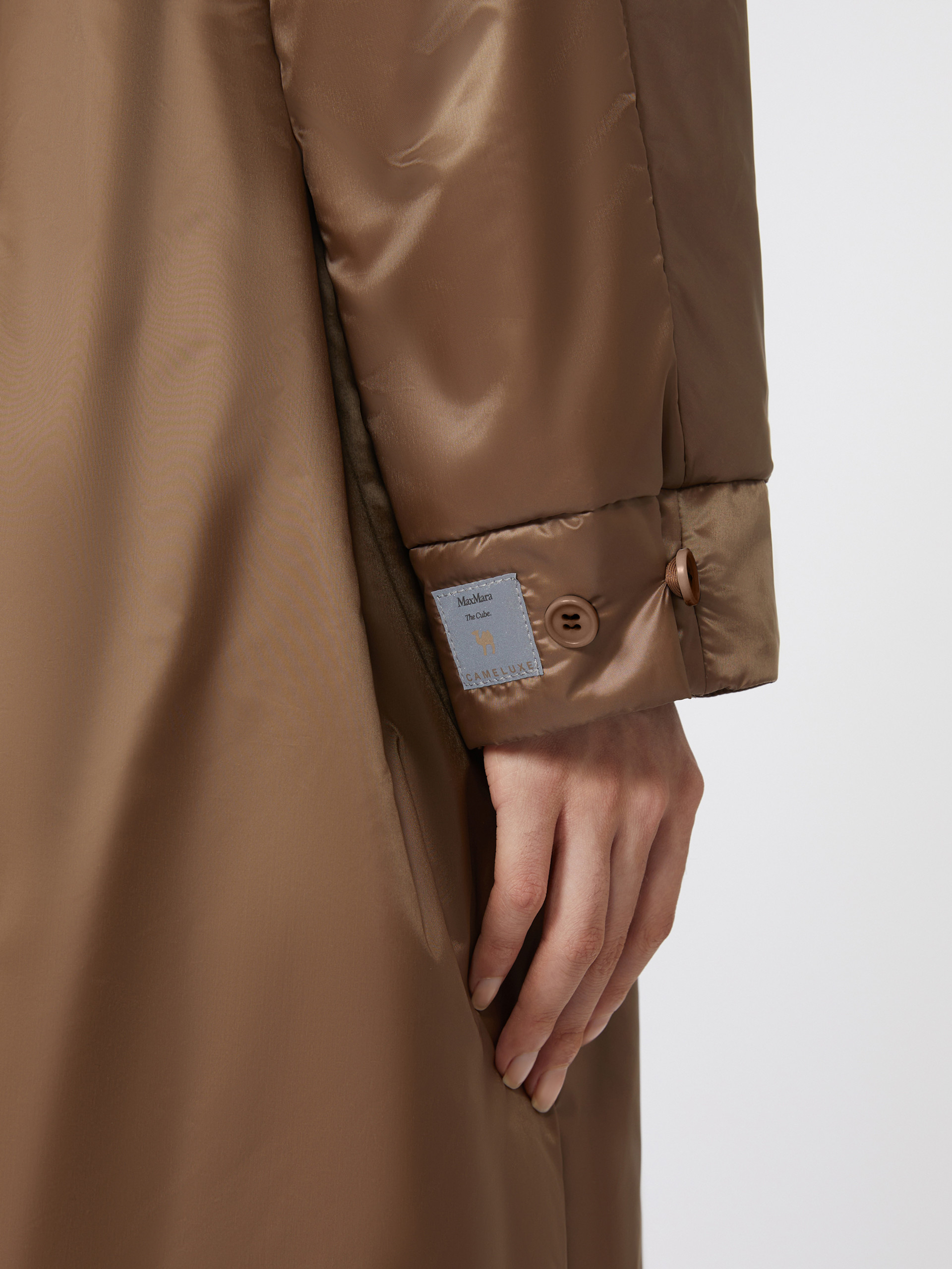 Long water-repellent canvas padded parka - TOBACCO - Max Mara - 4