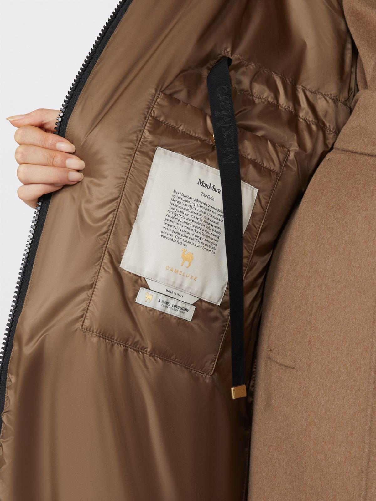 Long water-repellent canvas padded parka - TOBACCO - Max Mara - 6