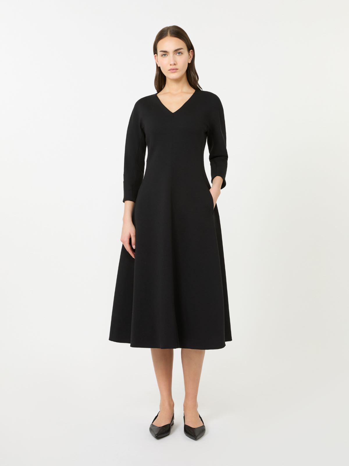 Stretch jersey dress - BLACK - Max Mara