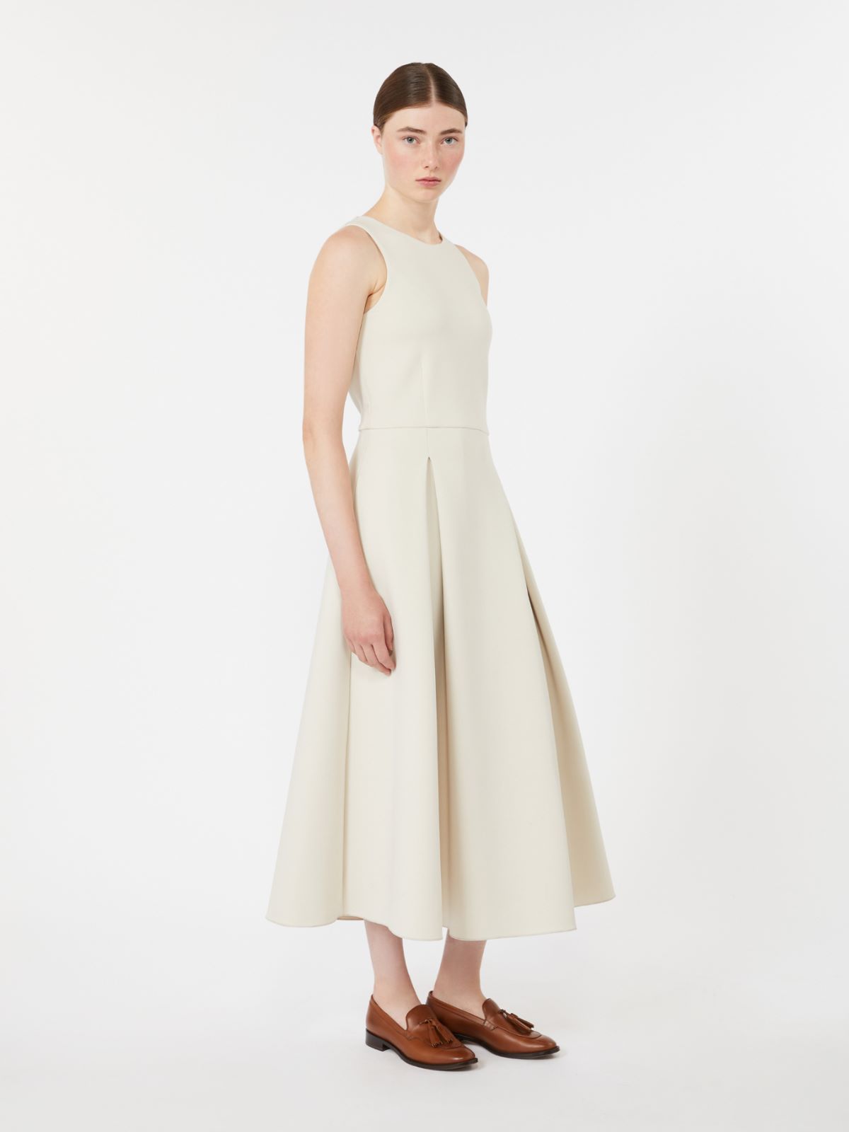 Long flared scuba jersey dress - BEIGE - Max Mara - 2