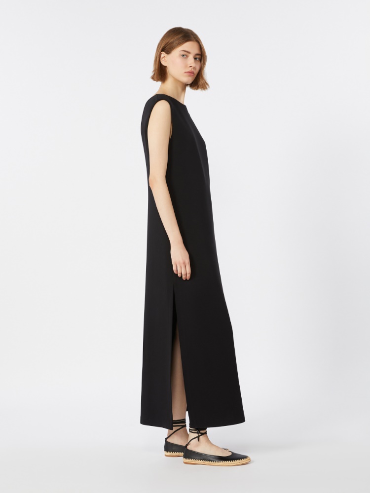 Robe longue en jersey scuba - NOIR - 2