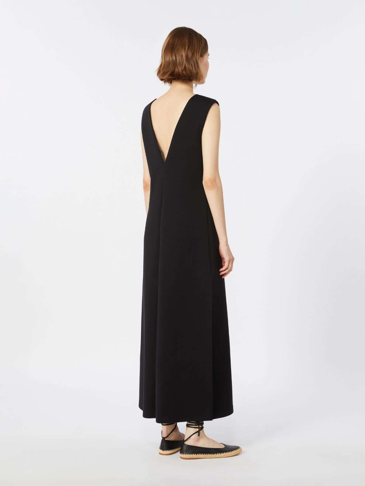 Robe longue en jersey scuba - NOIR - 3